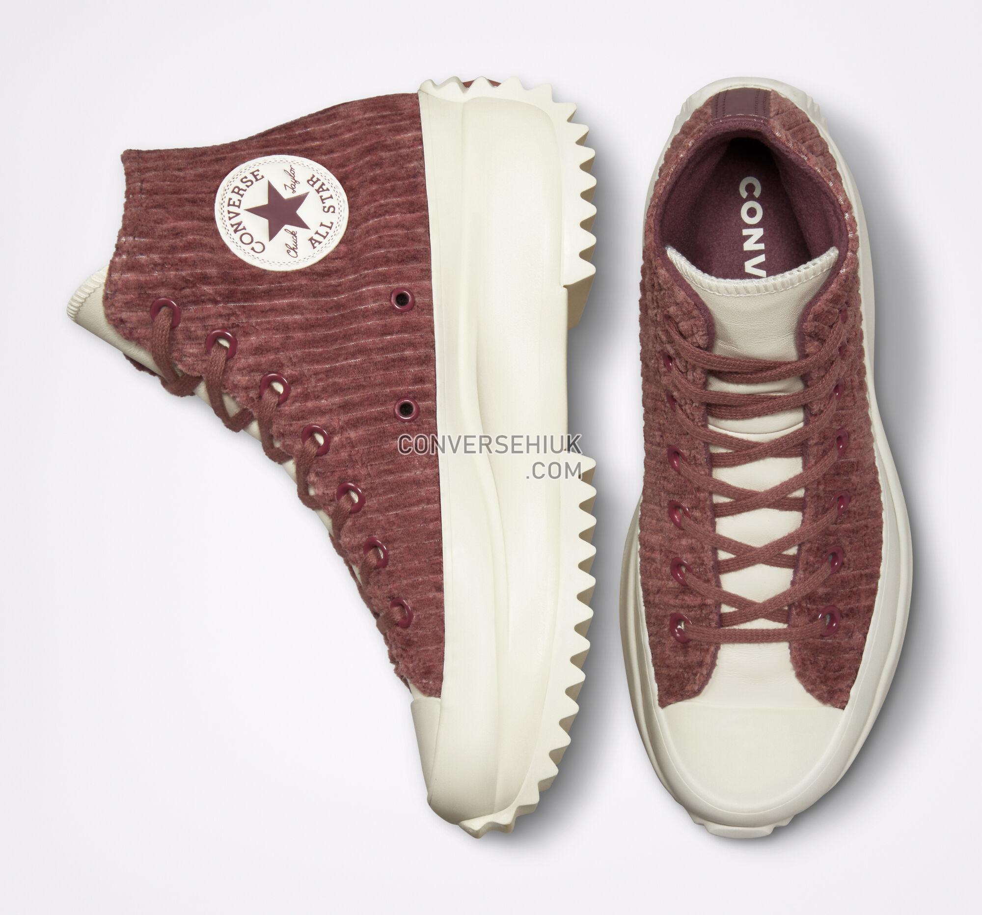 Converse Run Star Hike Platform Velour Dark Wine/Saddle/Egret A03252C Shoes