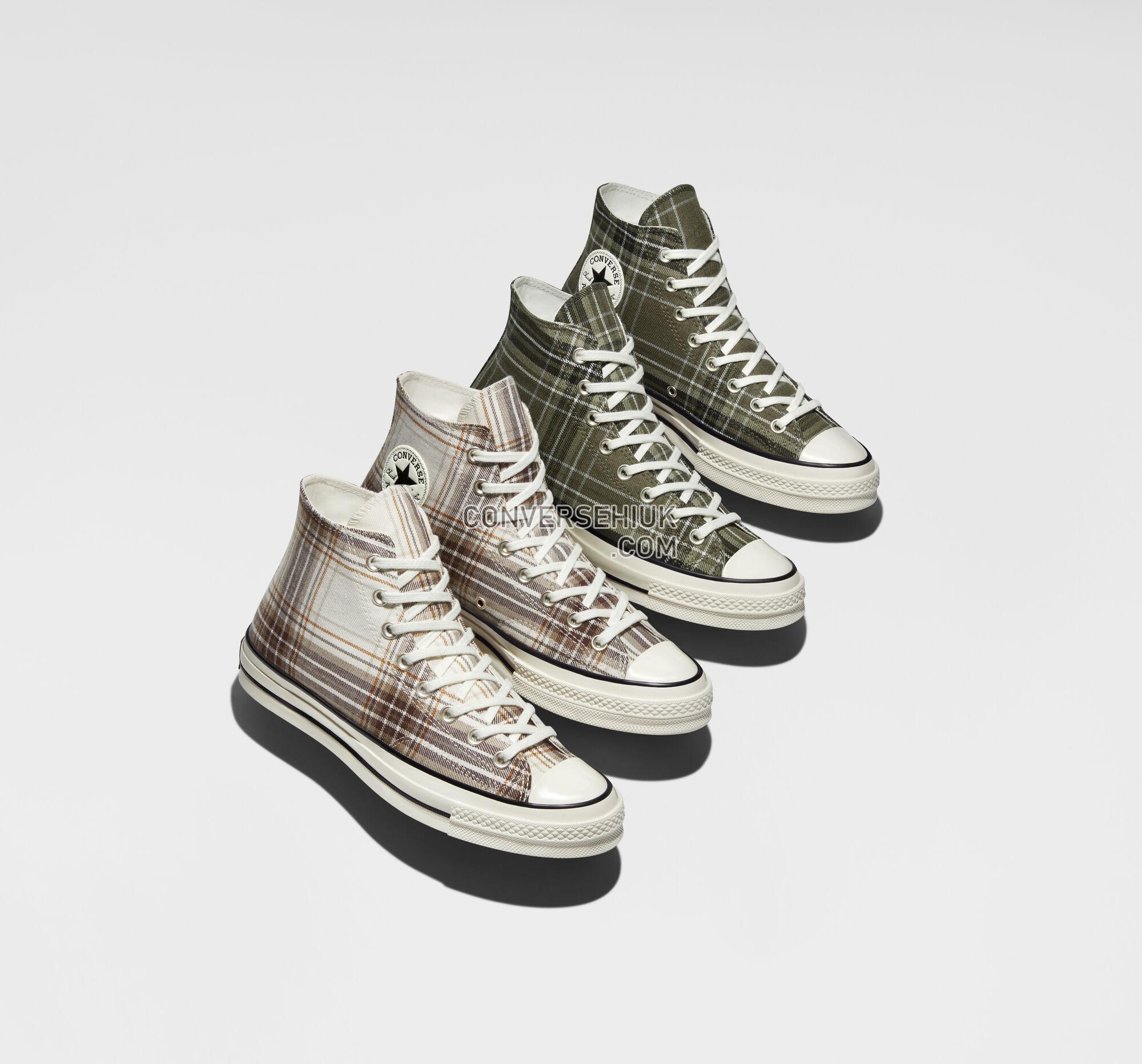 Converse Chuck 70 Tartan Egret/Dark Root/Black A03914C Shoes