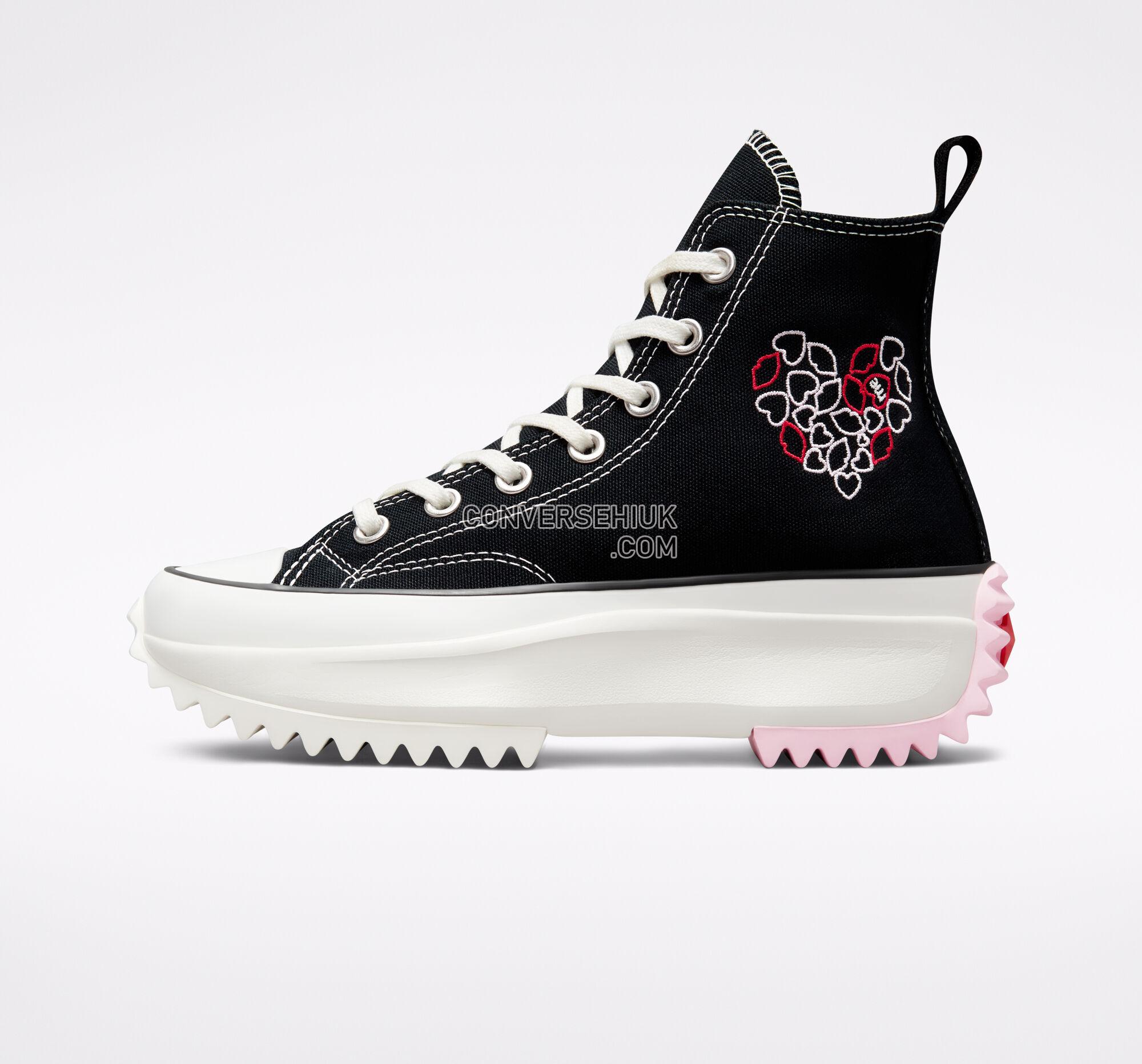 Converse Run Star Hike Platform Embroidered Hearts Black/University Red A01598C Shoes