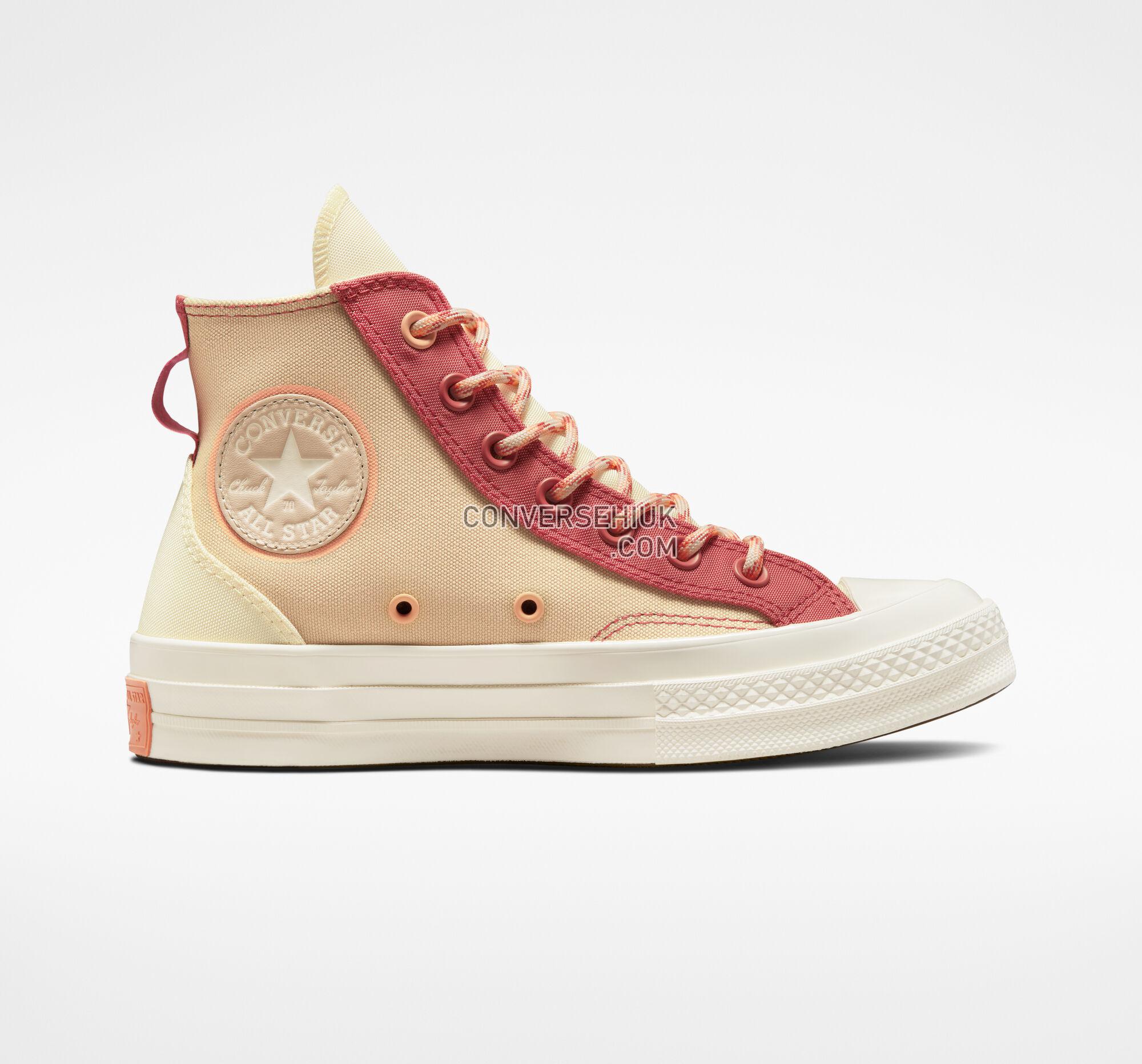 Converse Chuck 70 Colorblock Overlay Rhubarb Pie/Orange Haven A05128C Shoes