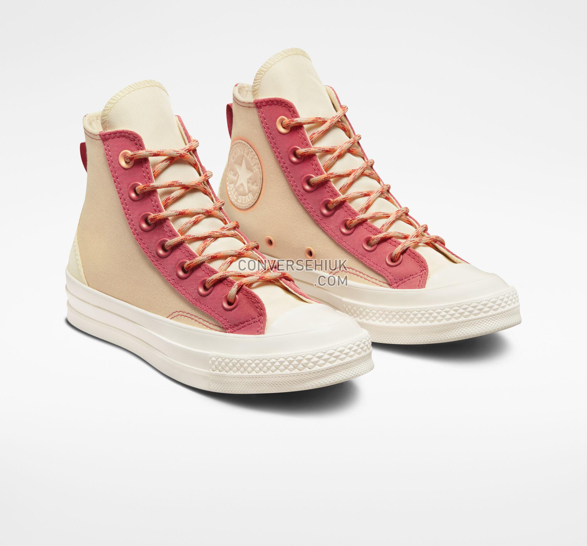 Converse Chuck 70 Colorblock Overlay Rhubarb Pie/Orange Haven A05128C Shoes