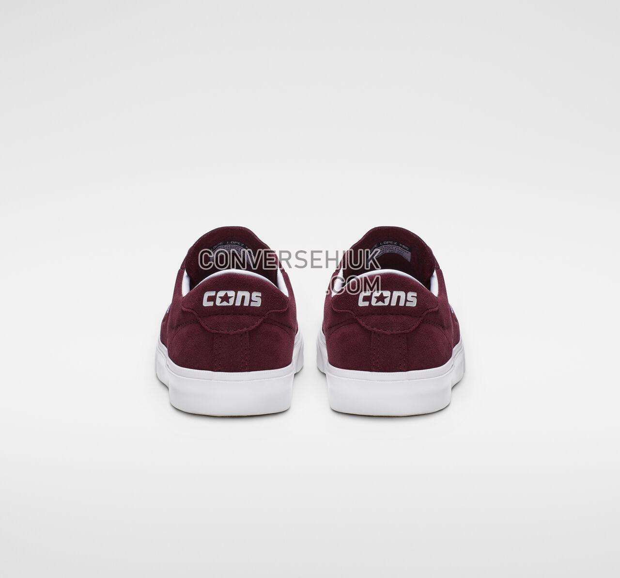 Converse Louie Lopez Pro Low Top Dark Burgundy/White/Gum 165272C Shoes