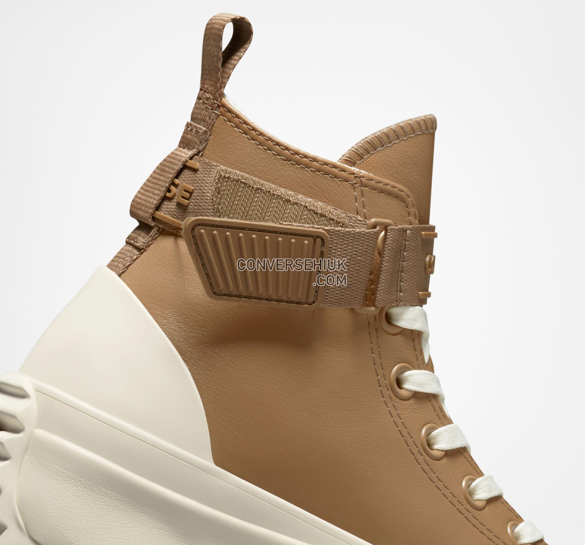 Converse Run Star Hike Platform Leather Utility Strap Sand Dune/Egret/Egret A04268C Shoes