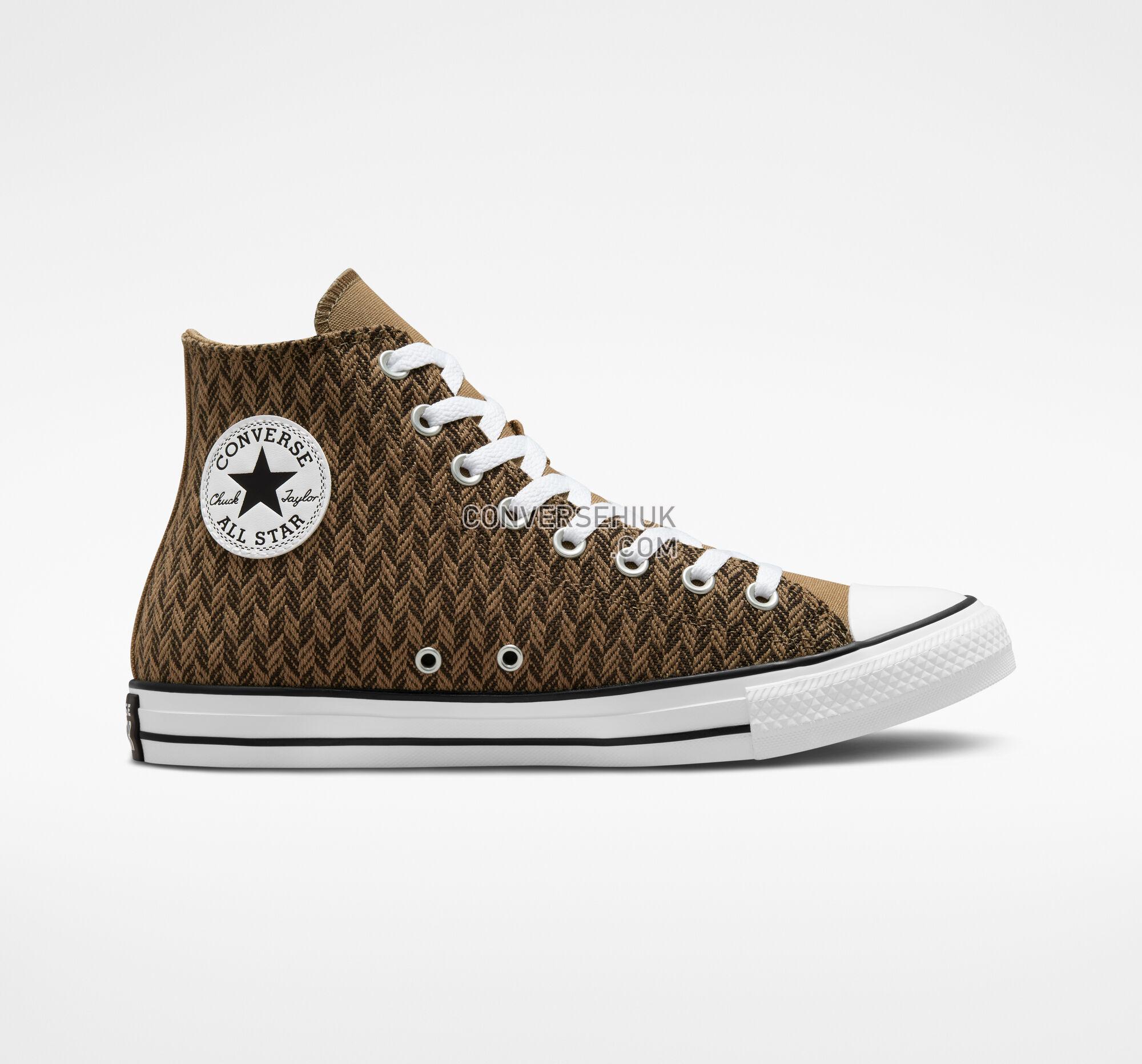 Converse Chuck Taylor All Star Herringbone Sand Dune/Velvet Brown/White A03281F Shoes