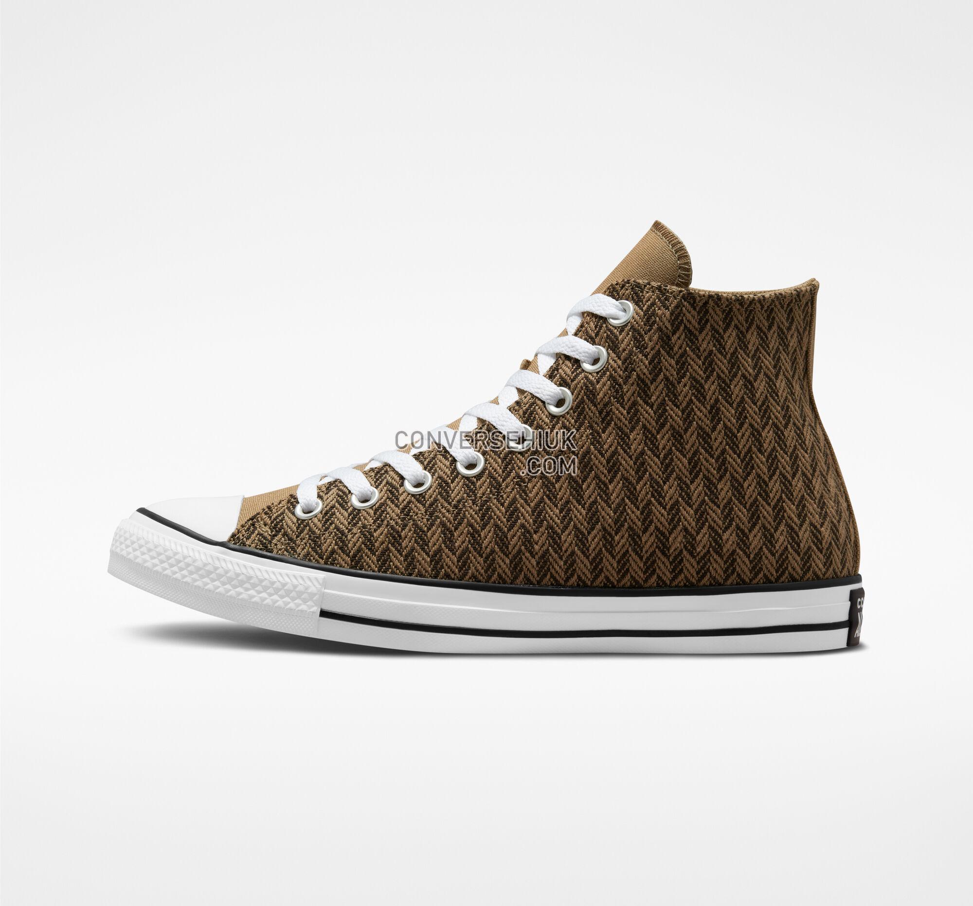 Converse Chuck Taylor All Star Herringbone Sand Dune/Velvet Brown/White A03281F Shoes