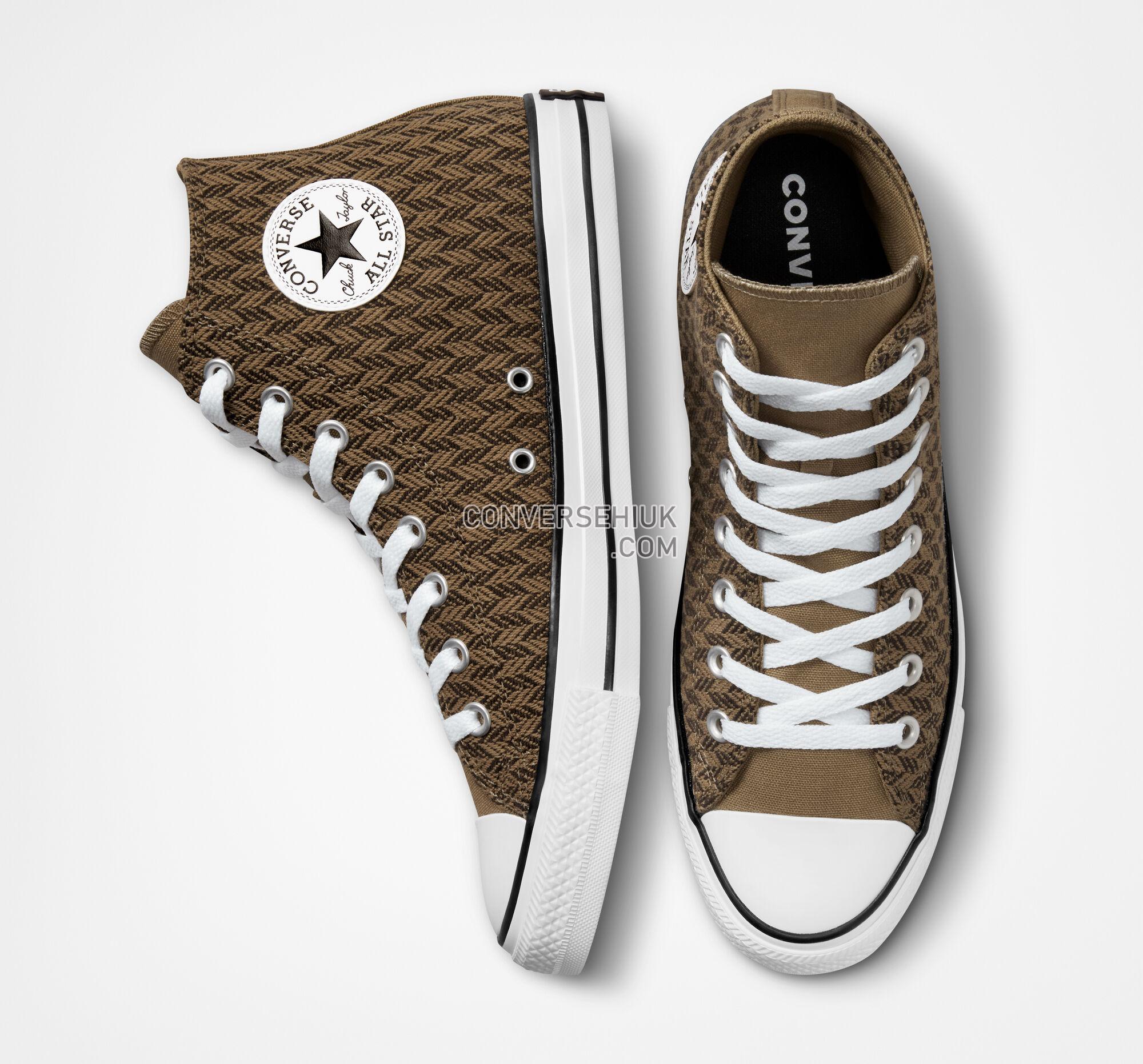 Converse Chuck Taylor All Star Herringbone Sand Dune/Velvet Brown/White A03281F Shoes