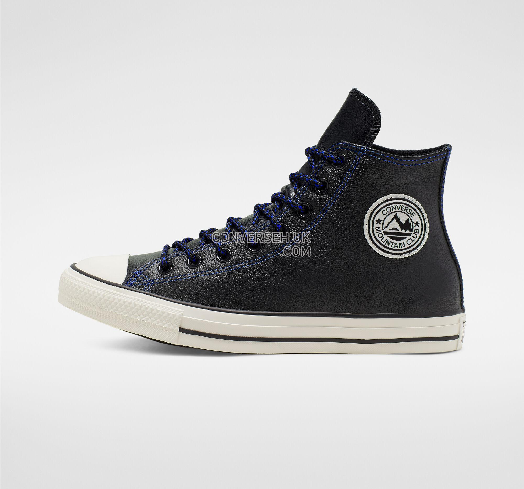 Converse Tumbled Leather Chuck Taylor All Star Black/Hyper Royal/Egret 165959C Shoes