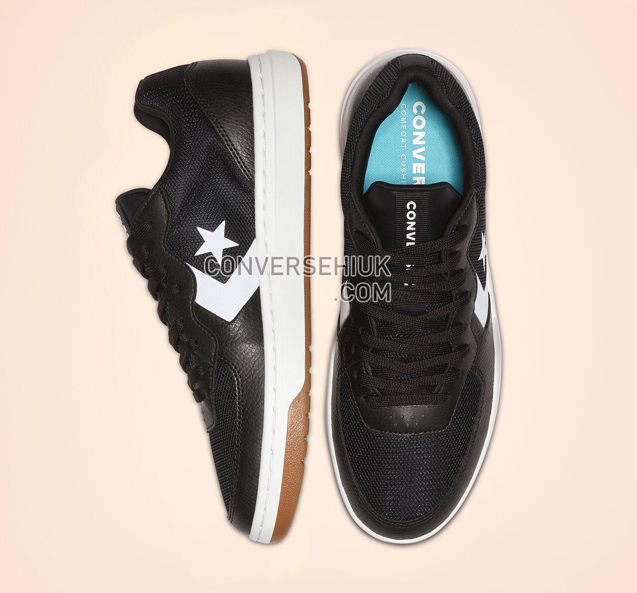 Converse Rival Leather Low Top Black/White/Gum 163207C Shoes