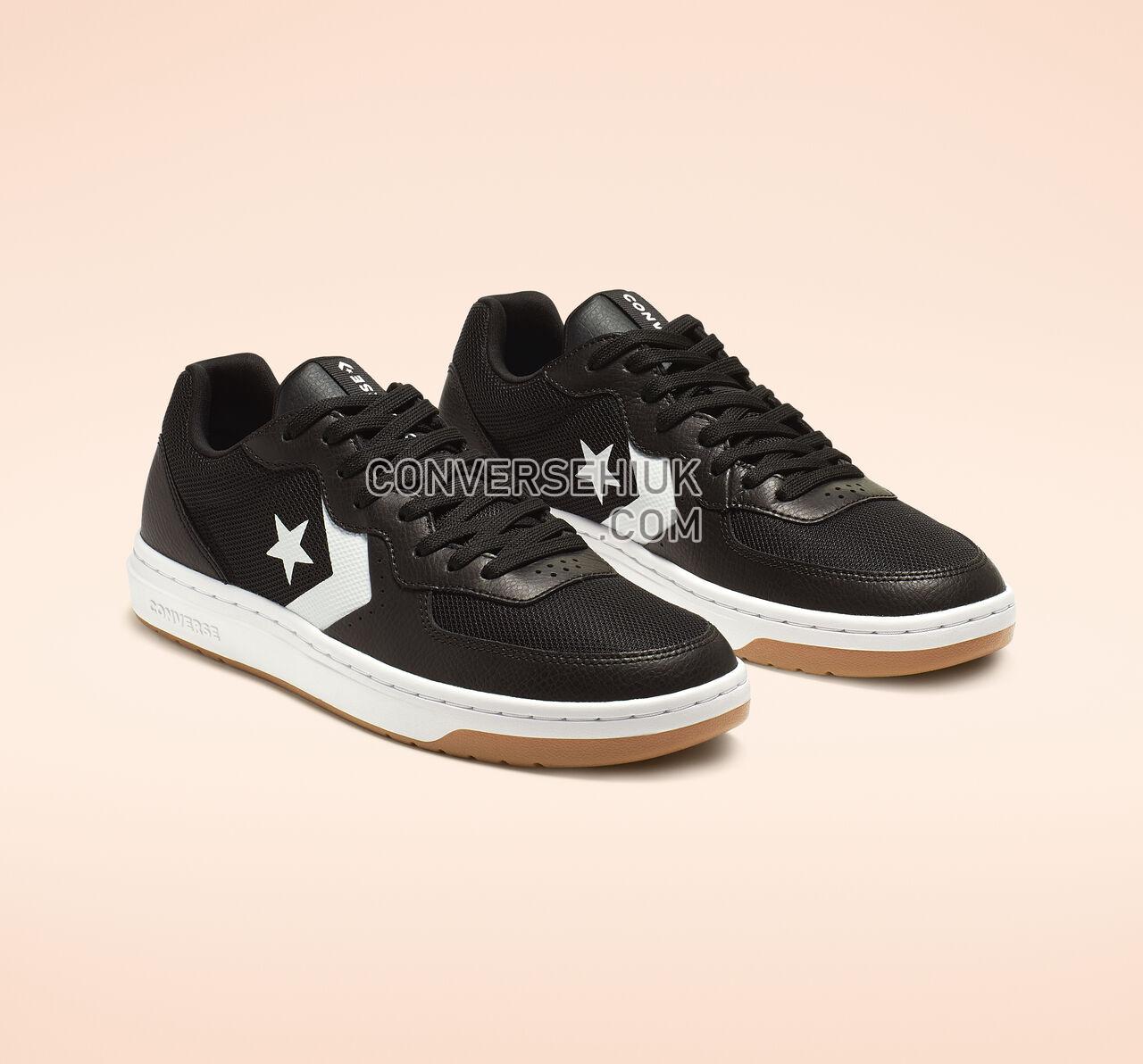 Converse Rival Leather Low Top Black/White/Gum 163207C Shoes