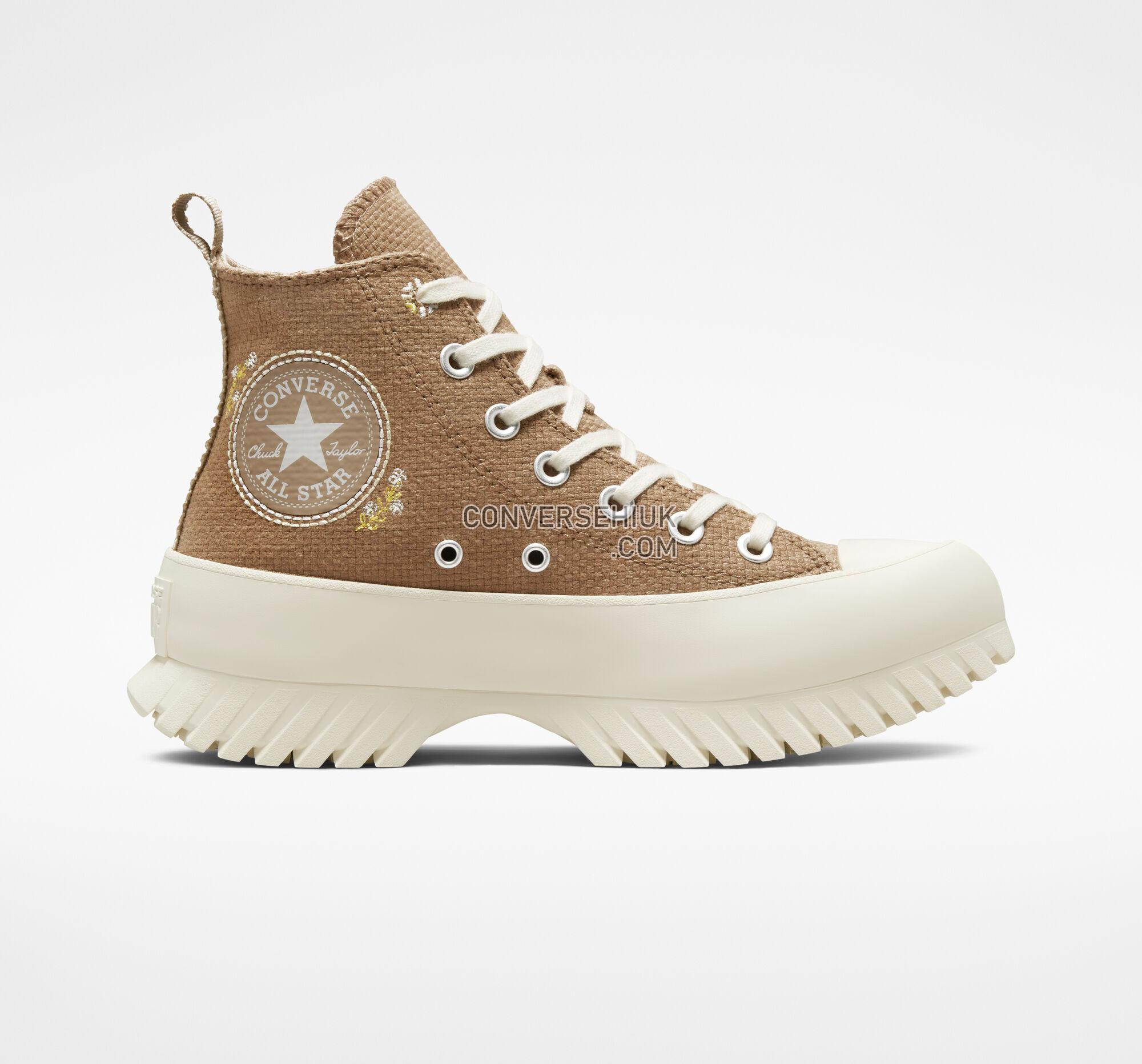 Converse Chuck Taylor All Star Lugged Platform 2.0 Autumn Embroidery Sand Dune/Nomad Khaki/Egret A05067C Shoes