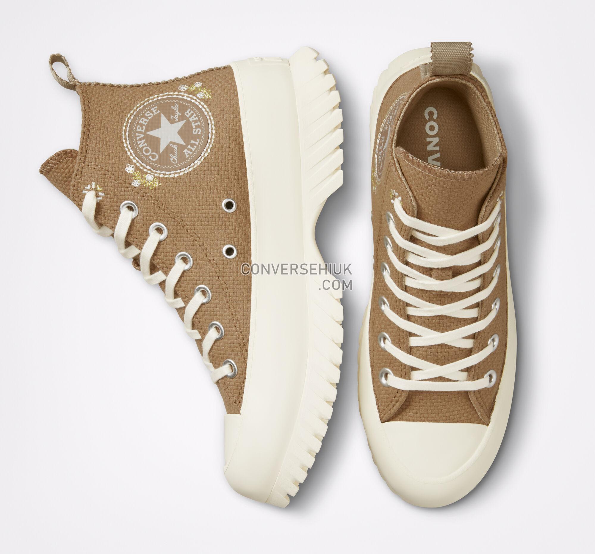 Converse Chuck Taylor All Star Lugged Platform 2.0 Autumn Embroidery Sand Dune/Nomad Khaki/Egret A05067C Shoes