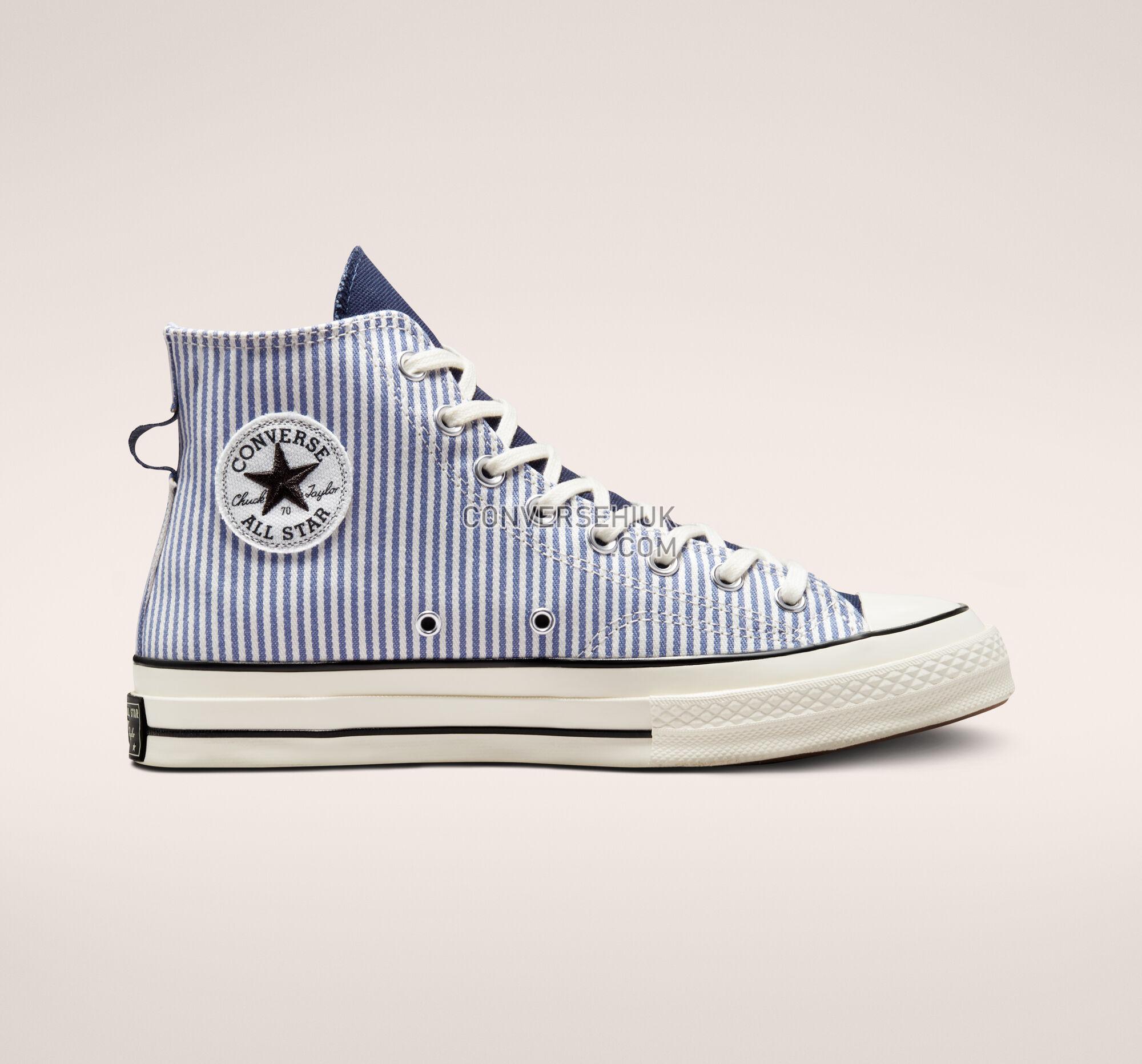 Converse Chuck 70 Crafted Stripe Washed Indigo/Egret/Black A00472C Shoes