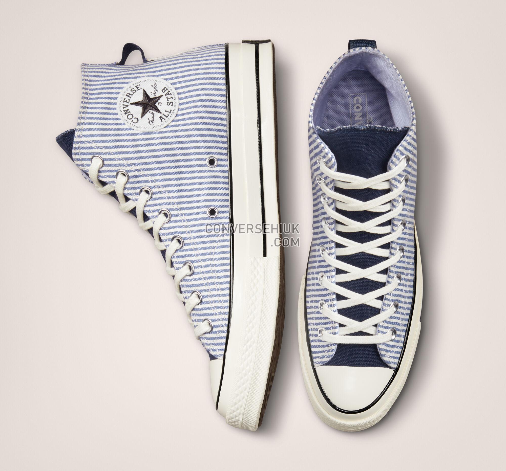 Converse Chuck 70 Crafted Stripe Washed Indigo/Egret/Black A00472C Shoes