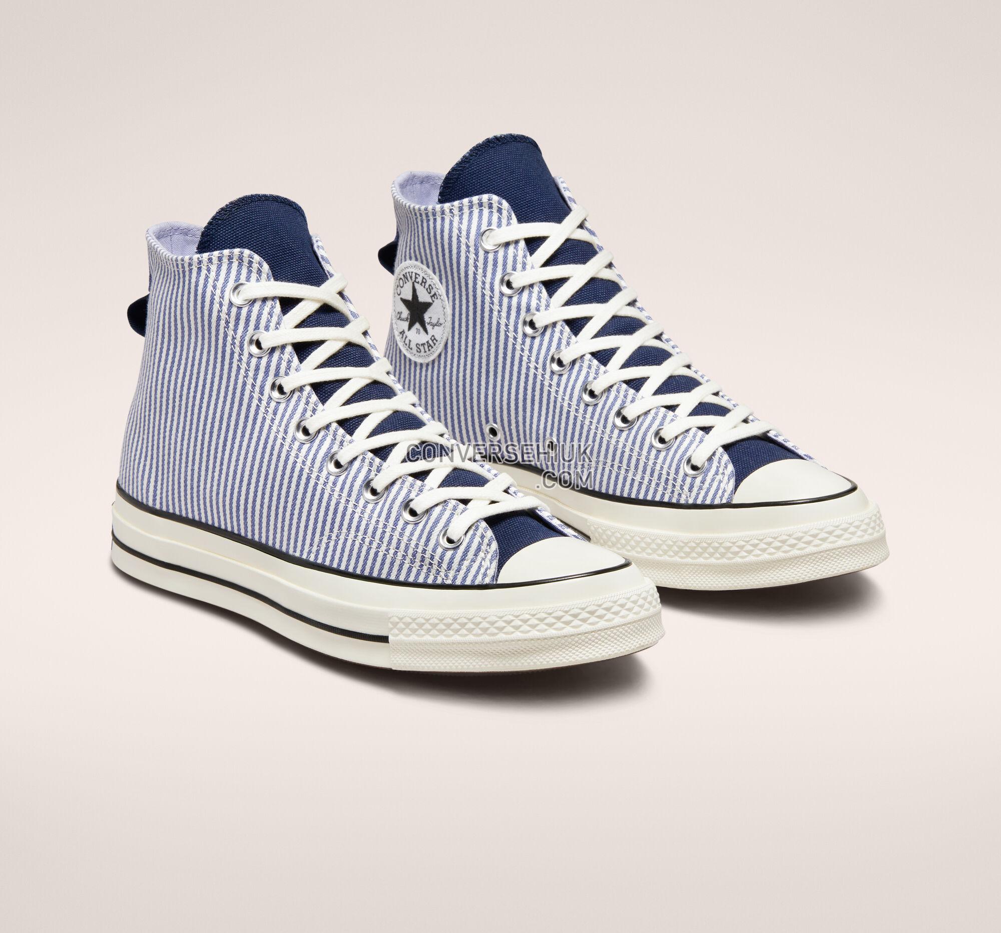 Converse Chuck 70 Crafted Stripe Washed Indigo/Egret/Black A00472C Shoes