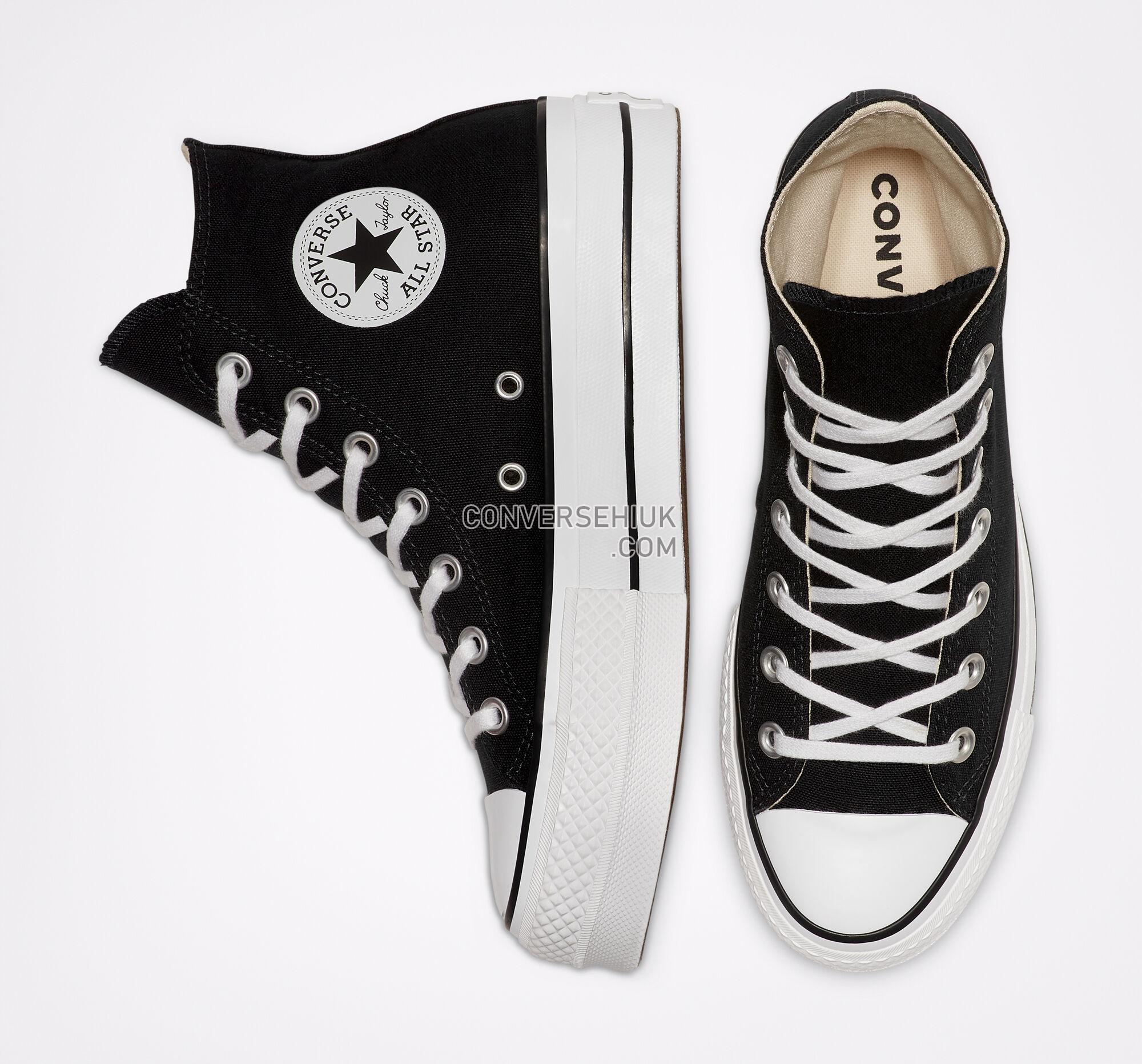 Converse Chuck Taylor All Star Lift Platform Canvas Black/White/White 560845F Shoes