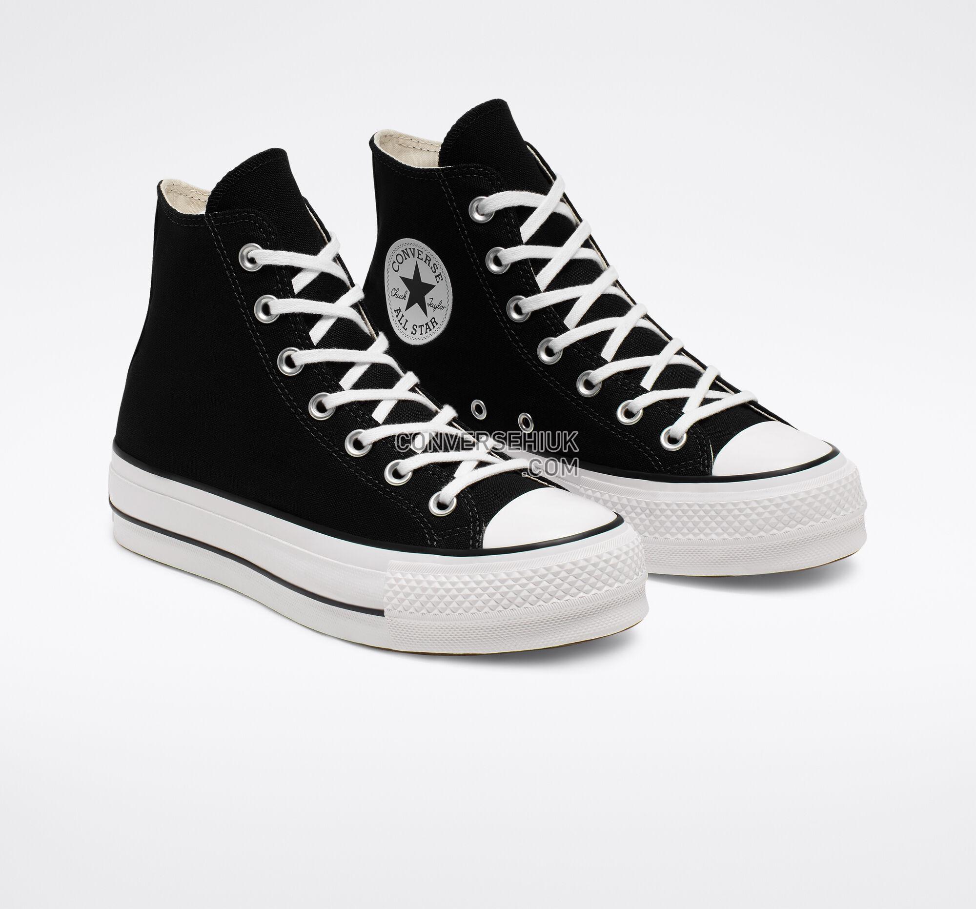 Converse Chuck Taylor All Star Lift Platform Canvas Black/White/White 560845F Shoes