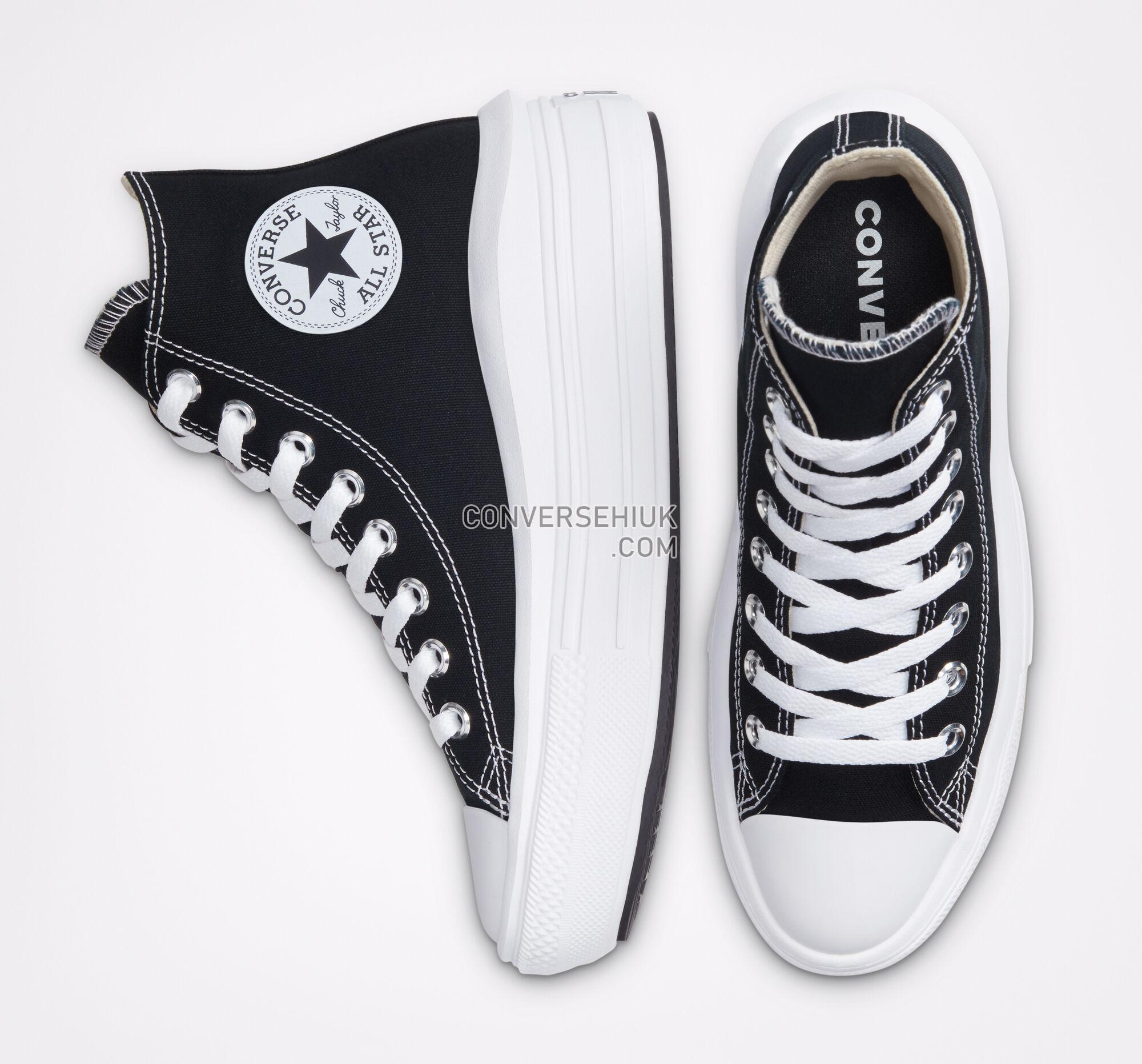 Converse Chuck Taylor All Star Move Platform Black/Natural Ivory/White 568497C Shoes