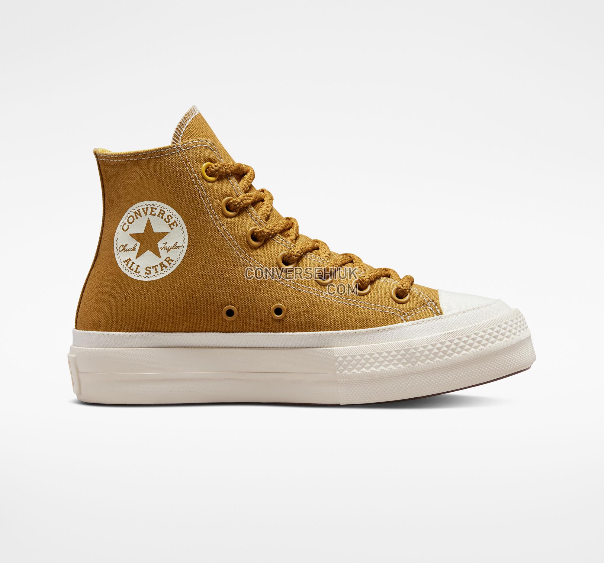 Converse Chuck Taylor All Star Lift Platform Tonal Canvas Burnt Honey/Thriftshop Yellow A04363F Shoes