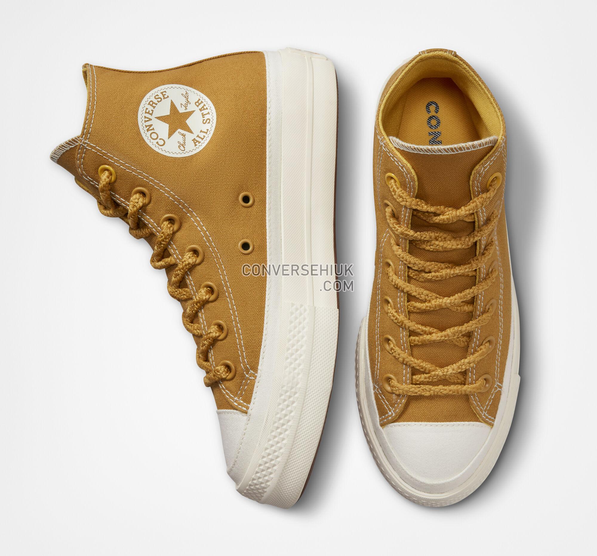 Converse Chuck Taylor All Star Lift Platform Tonal Canvas Burnt Honey/Thriftshop Yellow A04363F Shoes