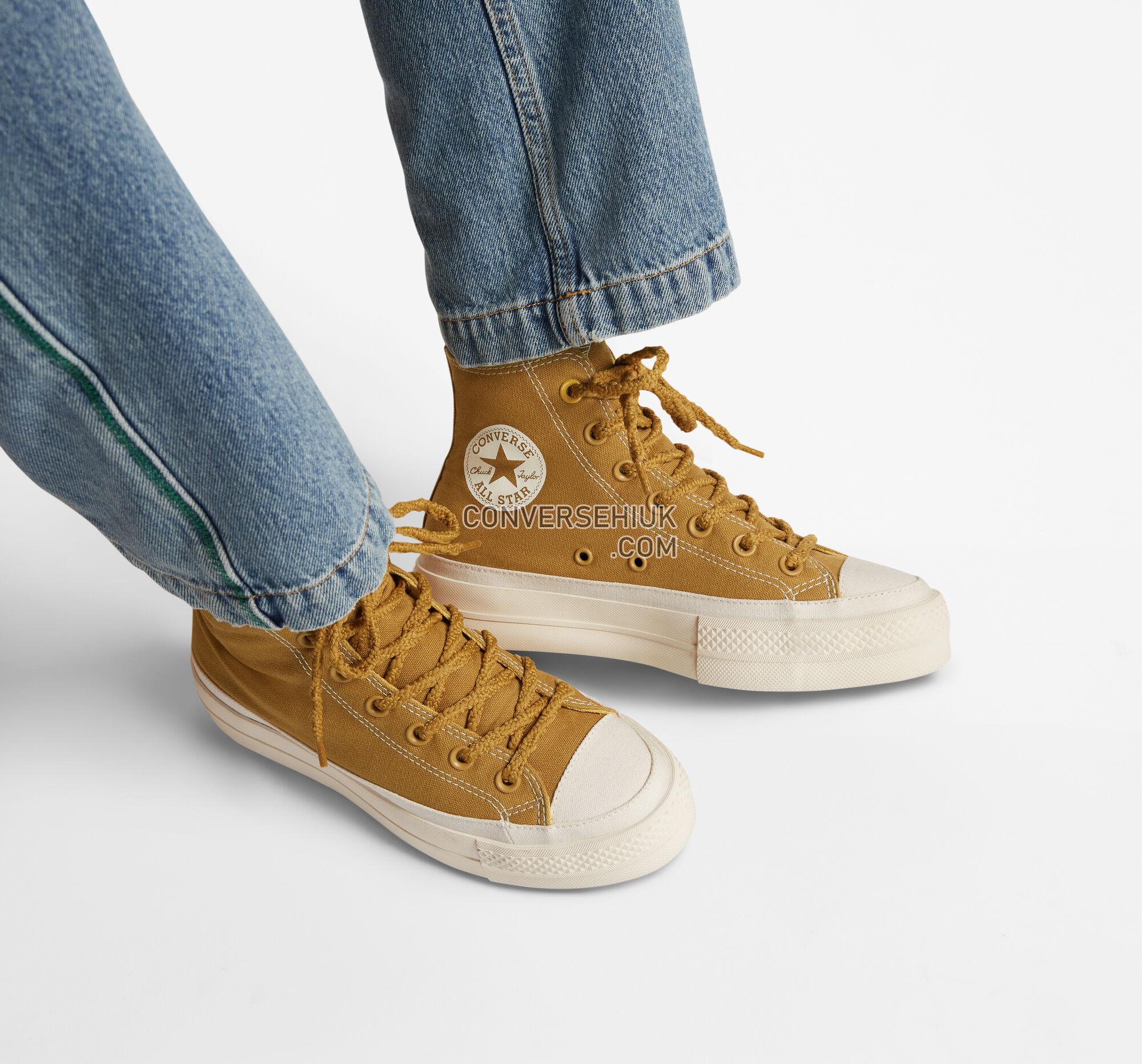 Converse Chuck Taylor All Star Lift Platform Tonal Canvas Burnt Honey/Thriftshop Yellow A04363F Shoes