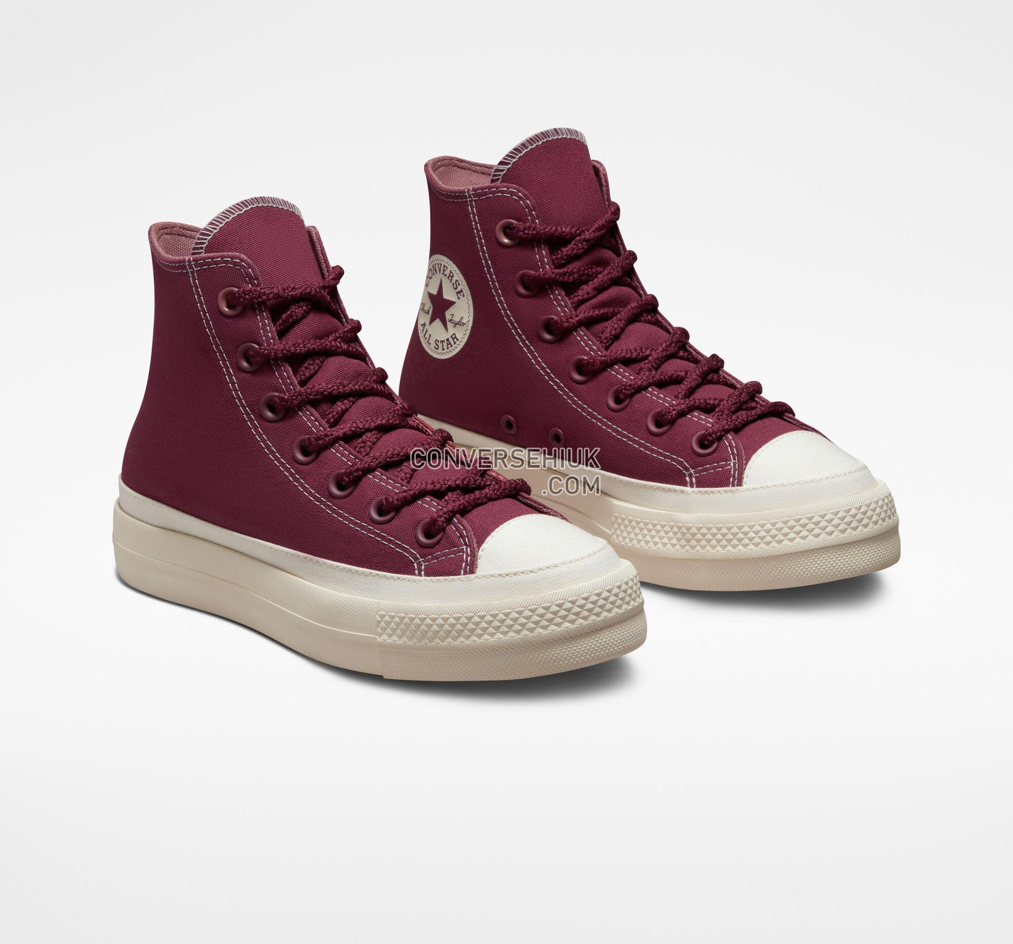 Converse Chuck Taylor All Star Lift Platform Tonal Canvas Cherry Vision/Saddle/Egret A04394F Shoes