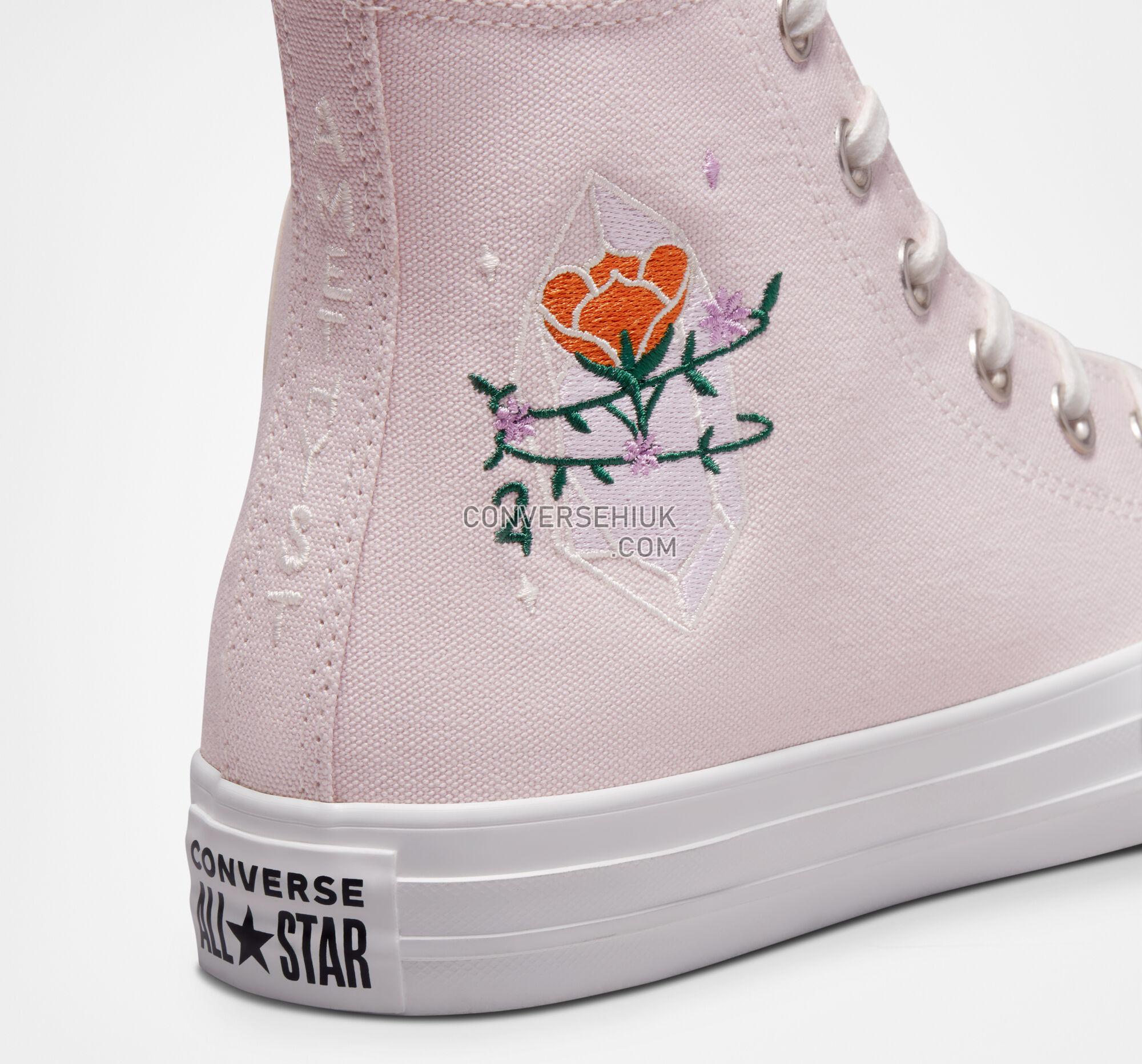 Converse Chuck Taylor All Star Embroidered Crystals Barely Rose/Vintage White A03740C Shoes