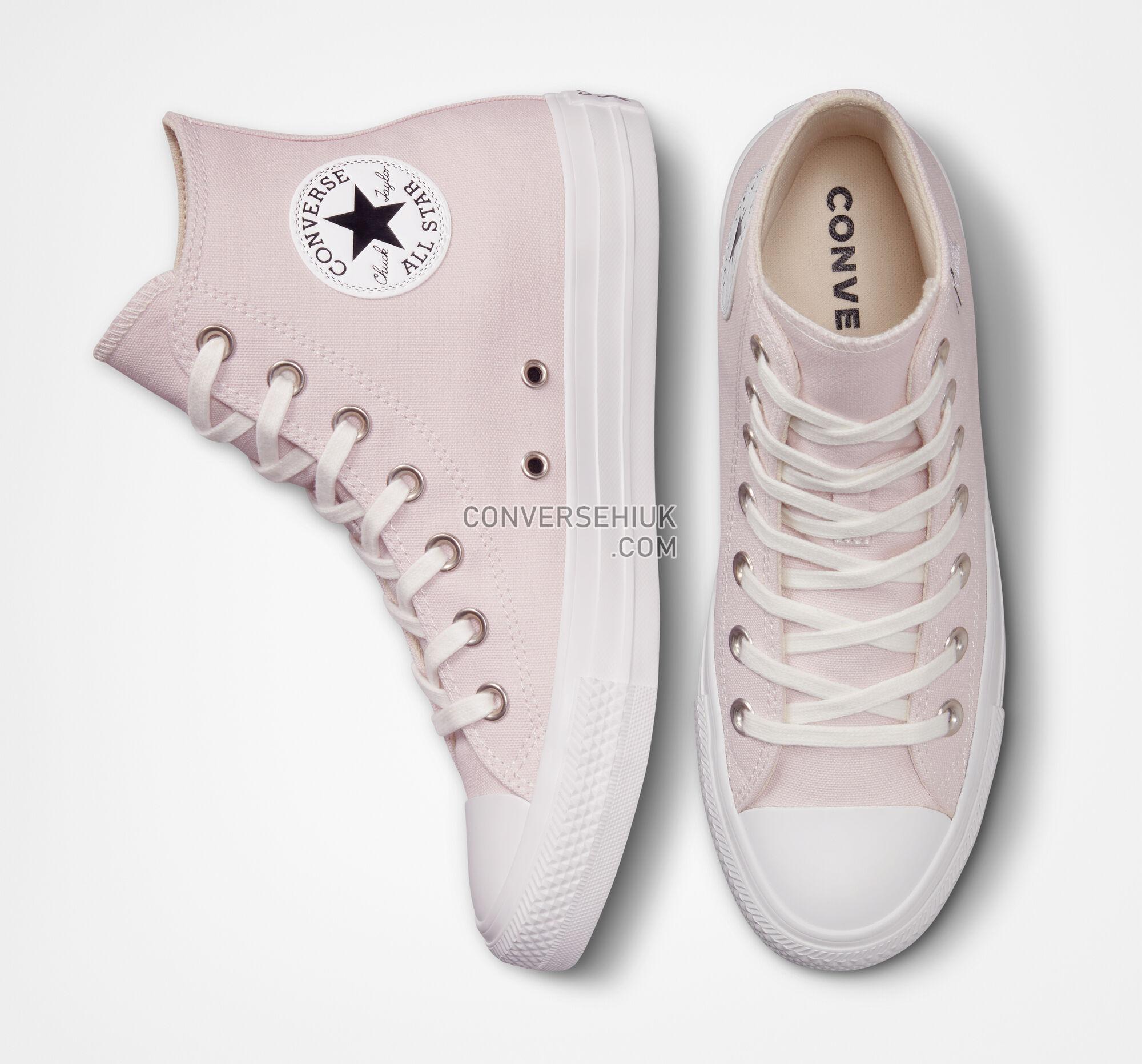 Converse Chuck Taylor All Star Embroidered Crystals Barely Rose/Vintage White A03740C Shoes