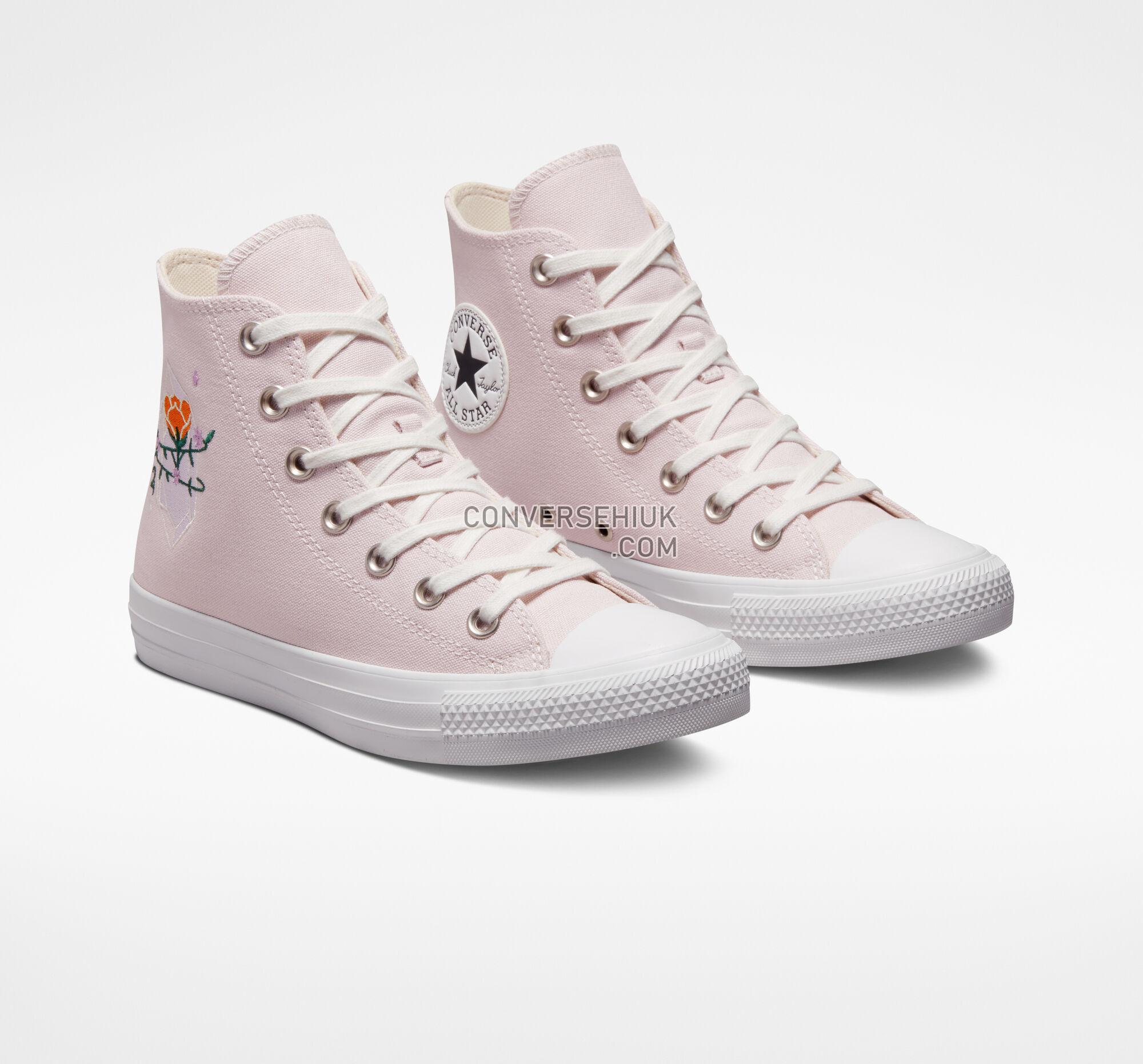 Converse Chuck Taylor All Star Embroidered Crystals Barely Rose/Vintage White A03740C Shoes