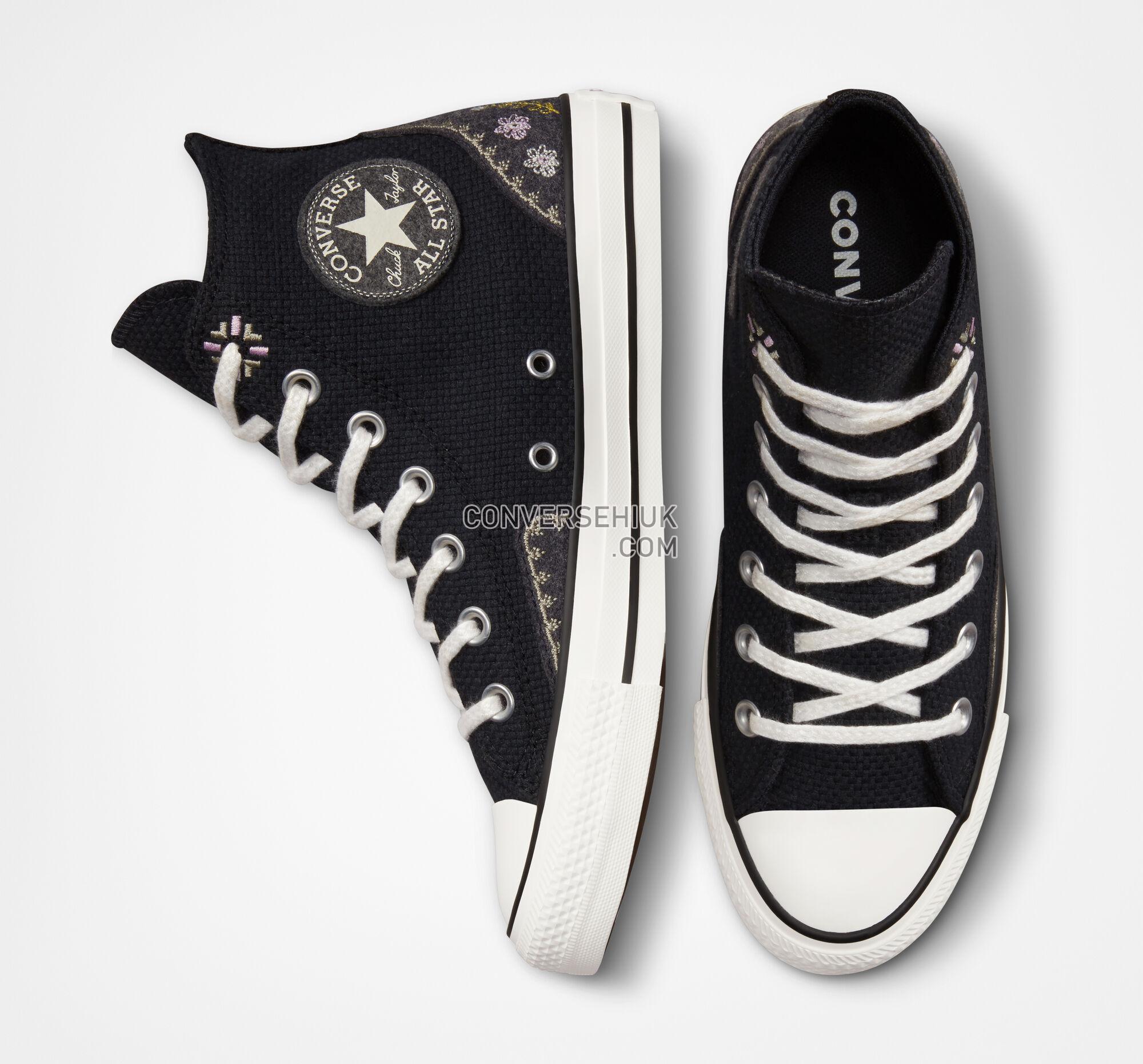 Converse Chuck Taylor All Star Autumn Embroidery Black/Lt Arctic Pink/Egret A05066C Shoes