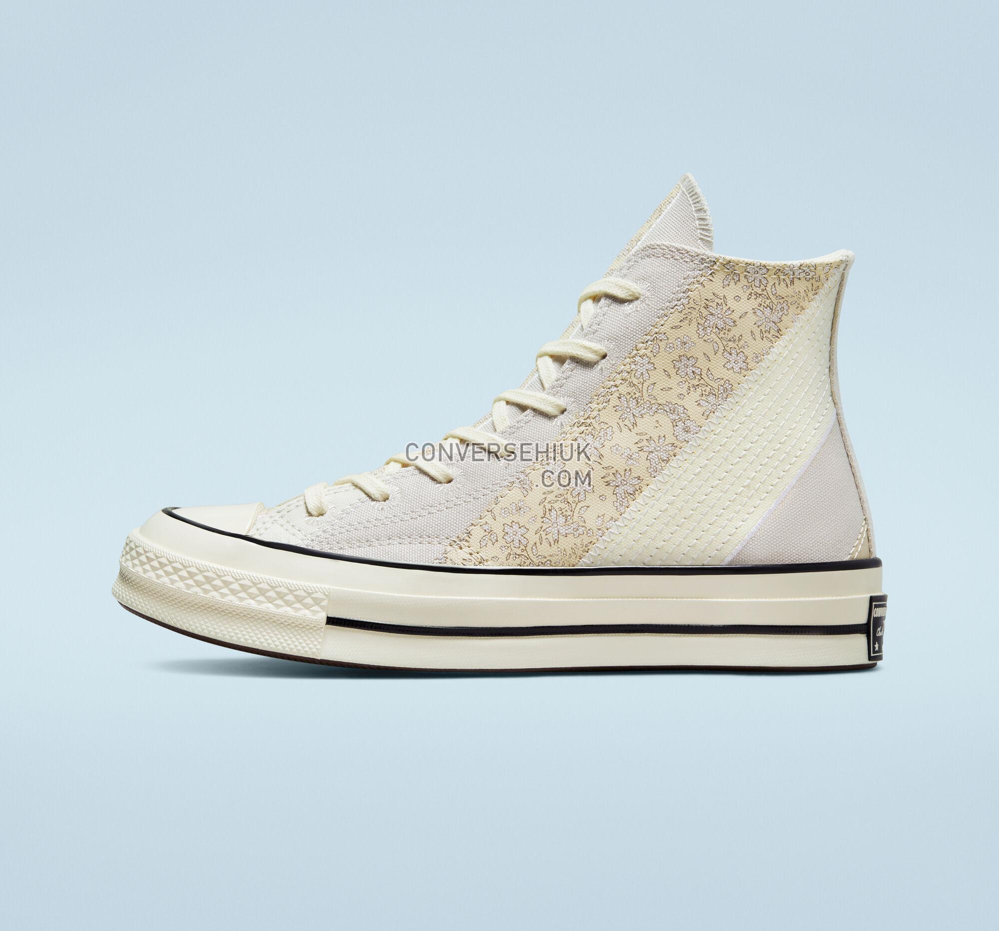 Converse Chuck 70 Embroidered Floral Pale Putty/Egret/Black A02072C Shoes