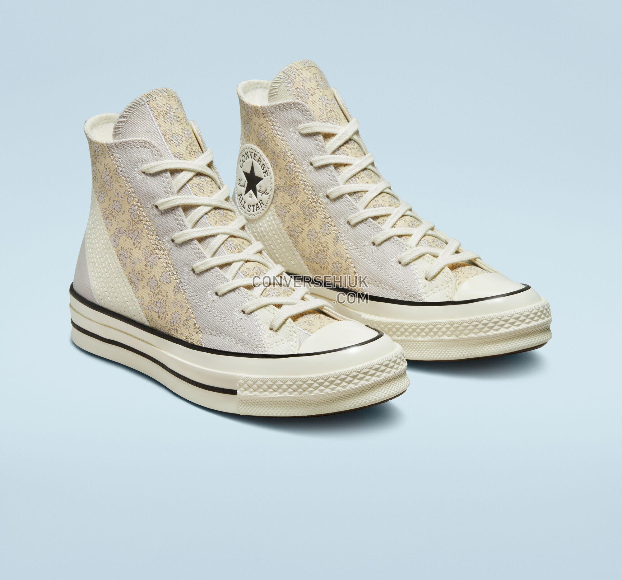 Converse Chuck 70 Embroidered Floral Pale Putty/Egret/Black A02072C Shoes