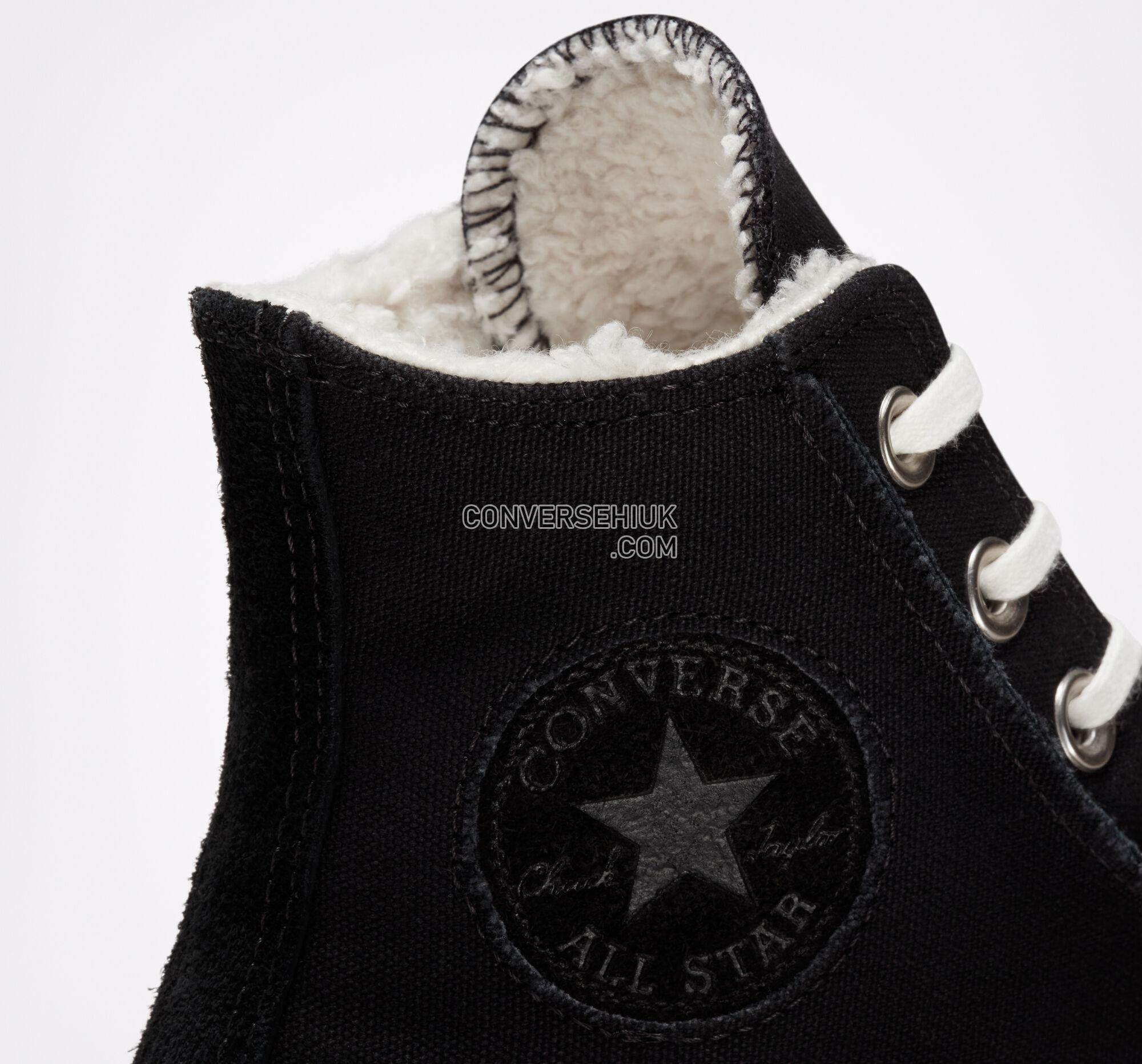 Converse Chuck Taylor All Star Lift Platform Raw Edge Black/Egret/Champagne Tan 573191C Shoes