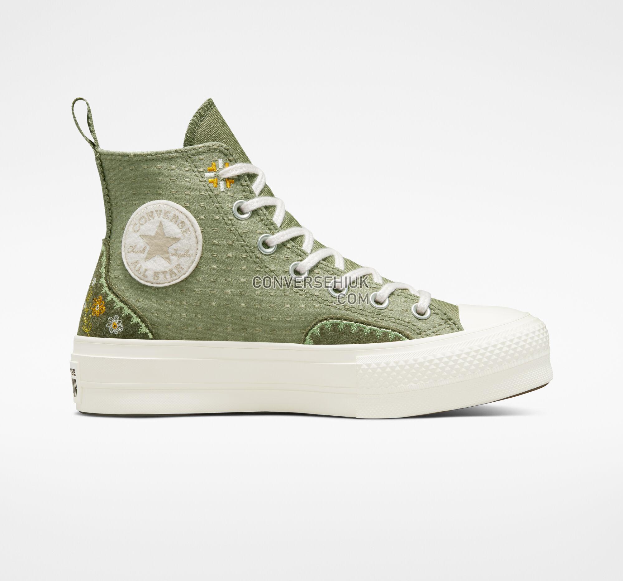 Converse Chuck Taylor All Star Lift Platform Autumn Embroidery Light Field Surplus/Utility A05069C Shoes