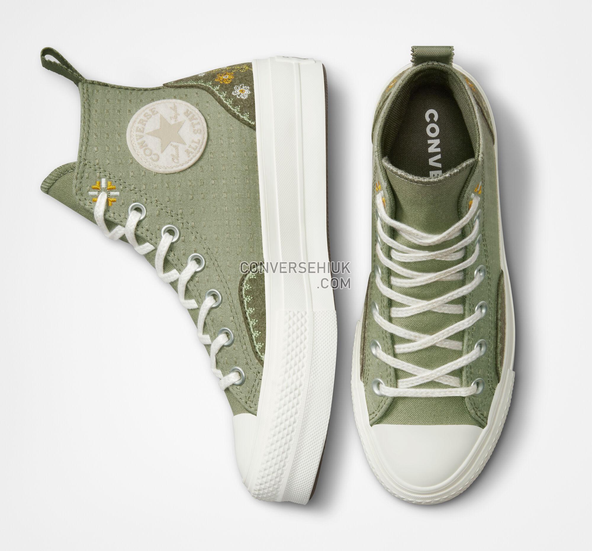 Converse Chuck Taylor All Star Lift Platform Autumn Embroidery Light Field Surplus/Utility A05069C Shoes