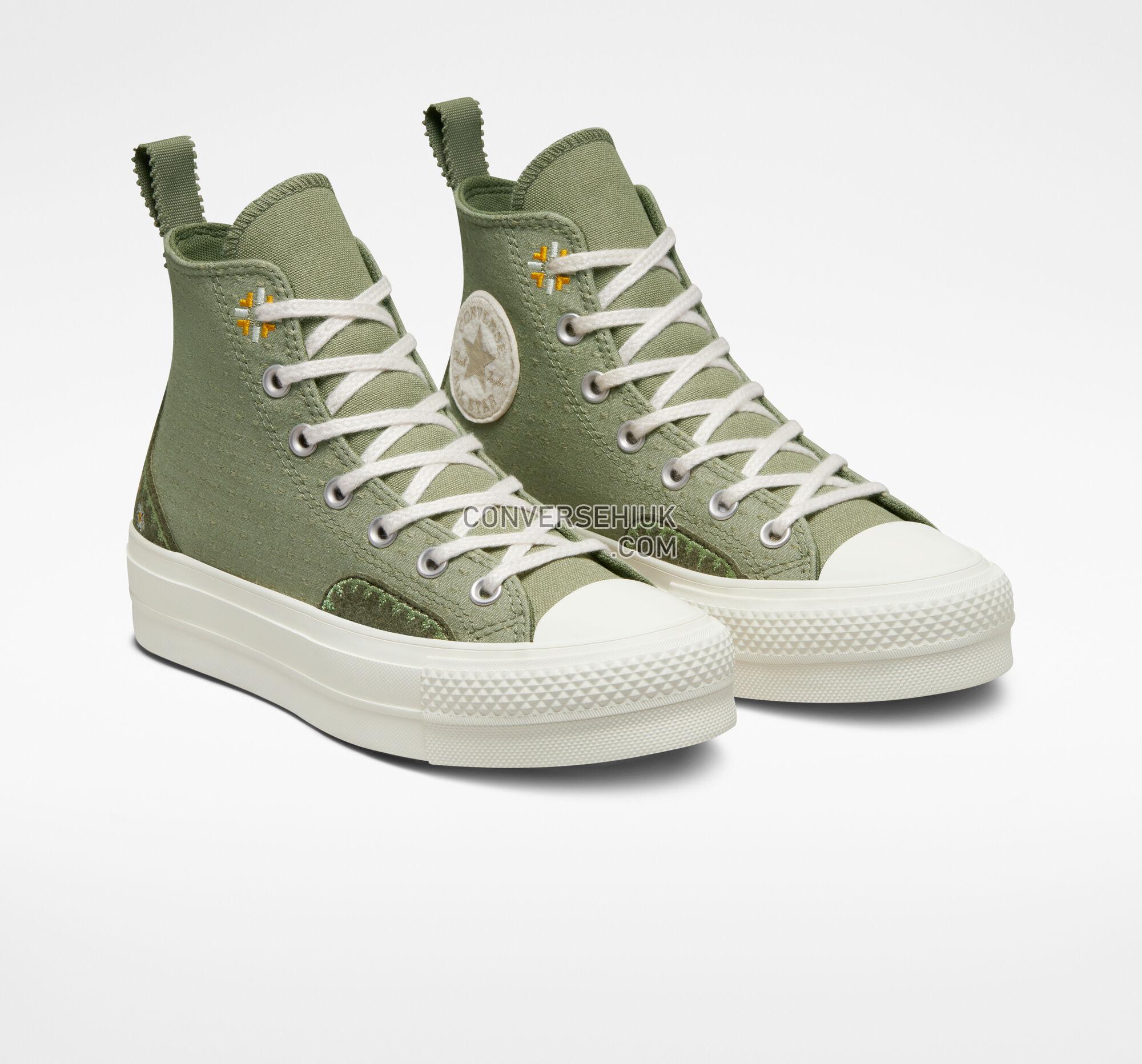 Converse Chuck Taylor All Star Lift Platform Autumn Embroidery Light Field Surplus/Utility A05069C Shoes