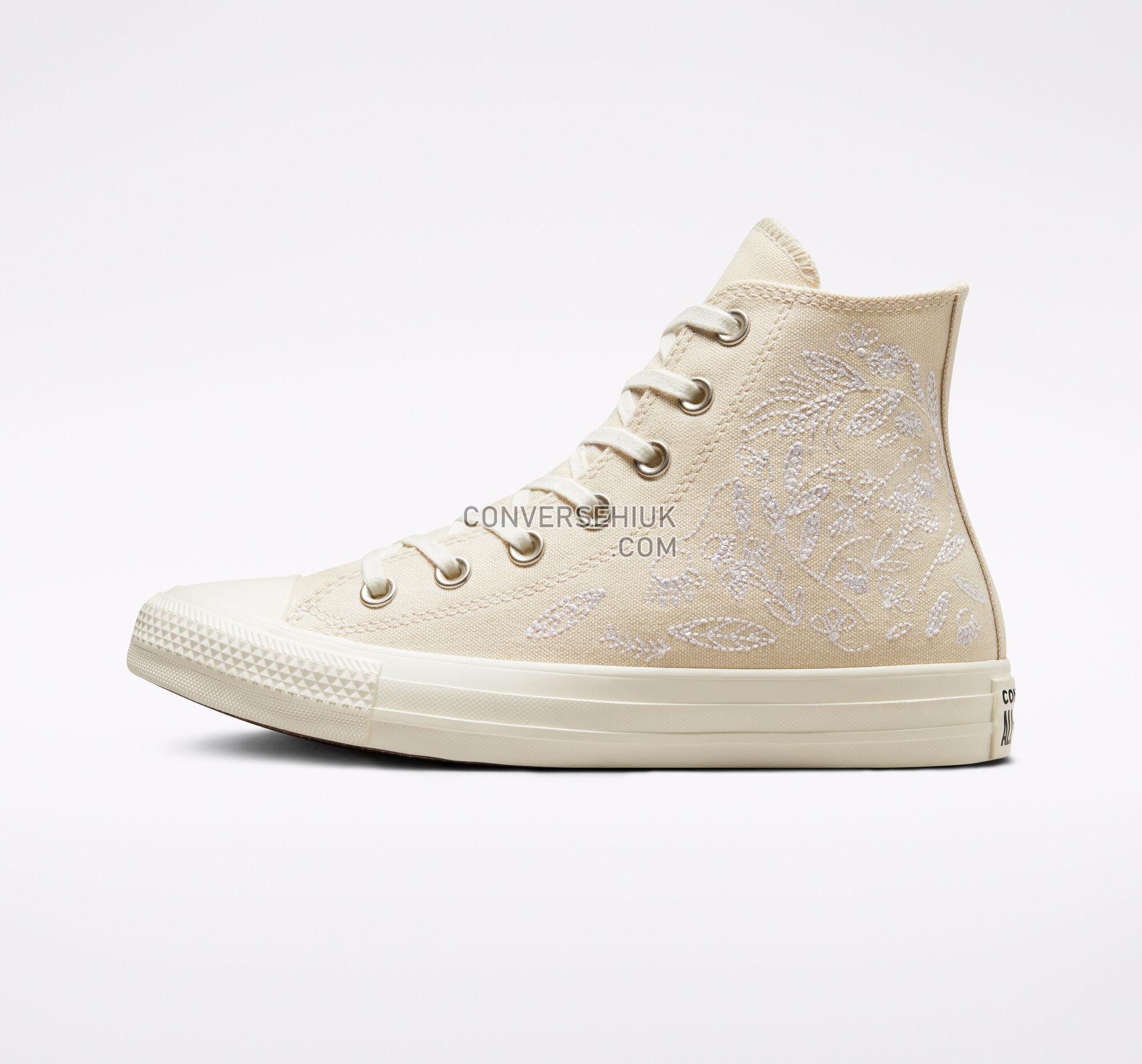 Converse Chuck Taylor All Star Embroidered Floral Natural Ivory/Egret/White A02074F Shoes