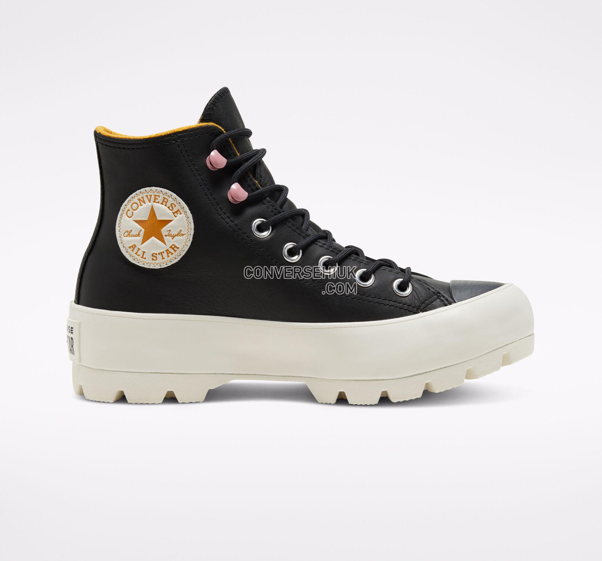 Converse Chuck Taylor All Star Lugged Winter Black/Saffron Yellow/Egret 568763C Shoes