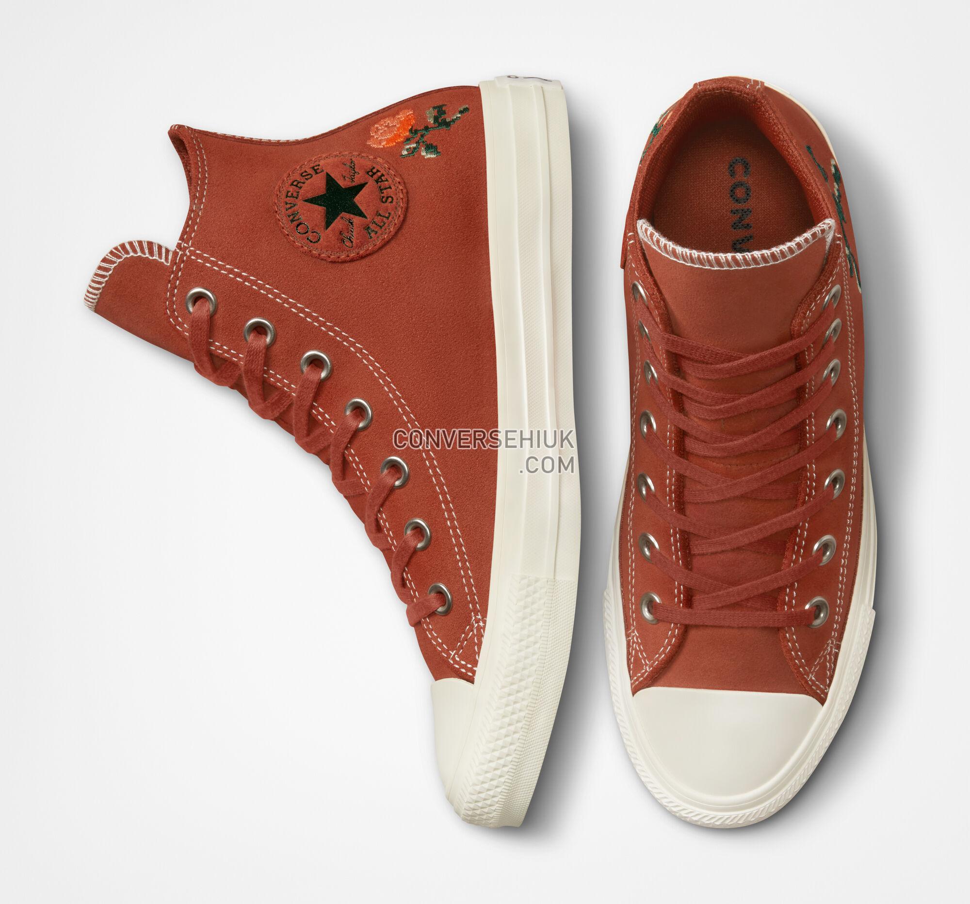 Converse Chuck Taylor All Star Embroidered Roses Rugged Orange/Egret/Midnight C A04297C Shoes