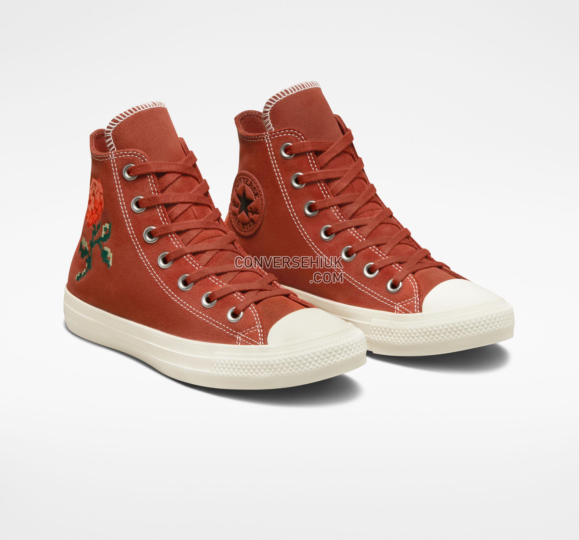 Converse Chuck Taylor All Star Embroidered Roses Rugged Orange/Egret/Midnight C A04297C Shoes