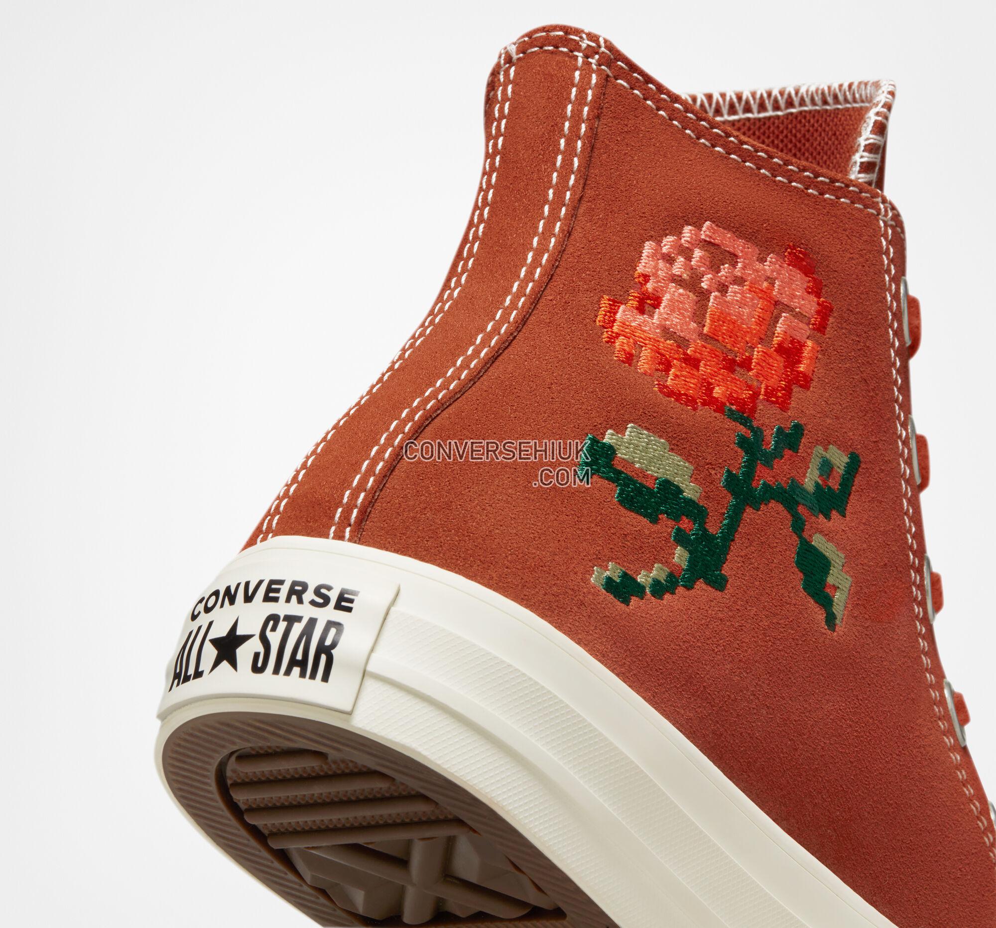 Converse Chuck Taylor All Star Embroidered Roses Rugged Orange/Egret/Midnight C A04297C Shoes