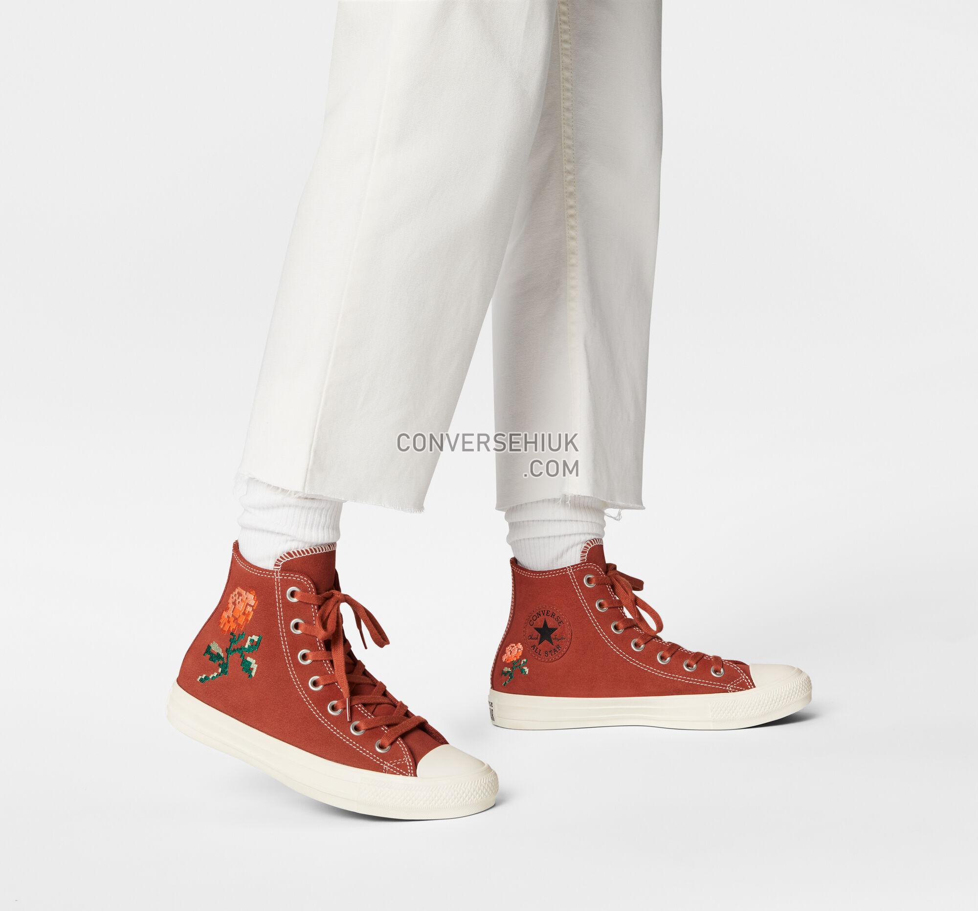 Converse Chuck Taylor All Star Embroidered Roses Rugged Orange/Egret/Midnight C A04297C Shoes