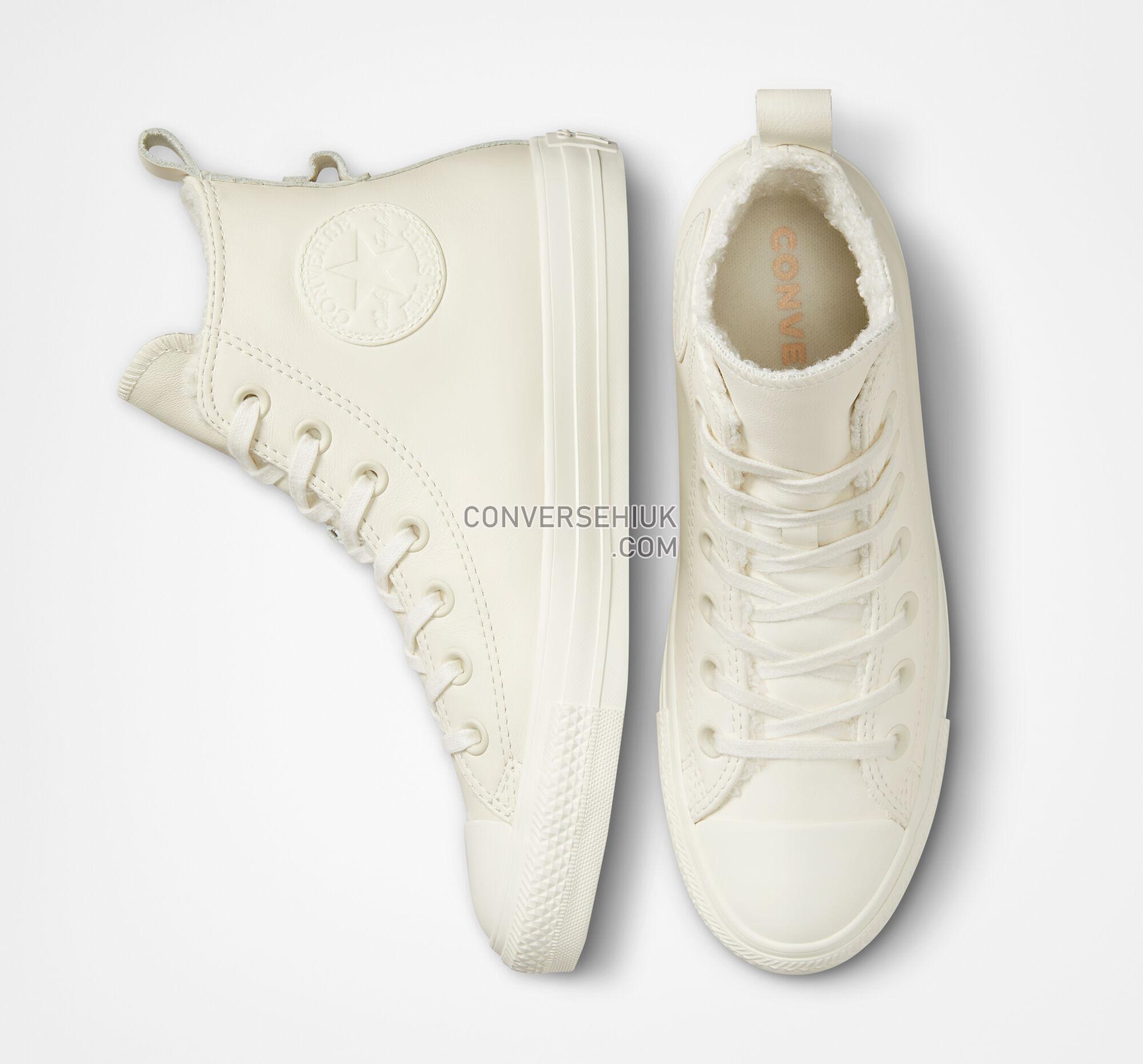 Converse Chuck Taylor All Star Lined Leather Egret/Egret/Egret A04257C Shoes