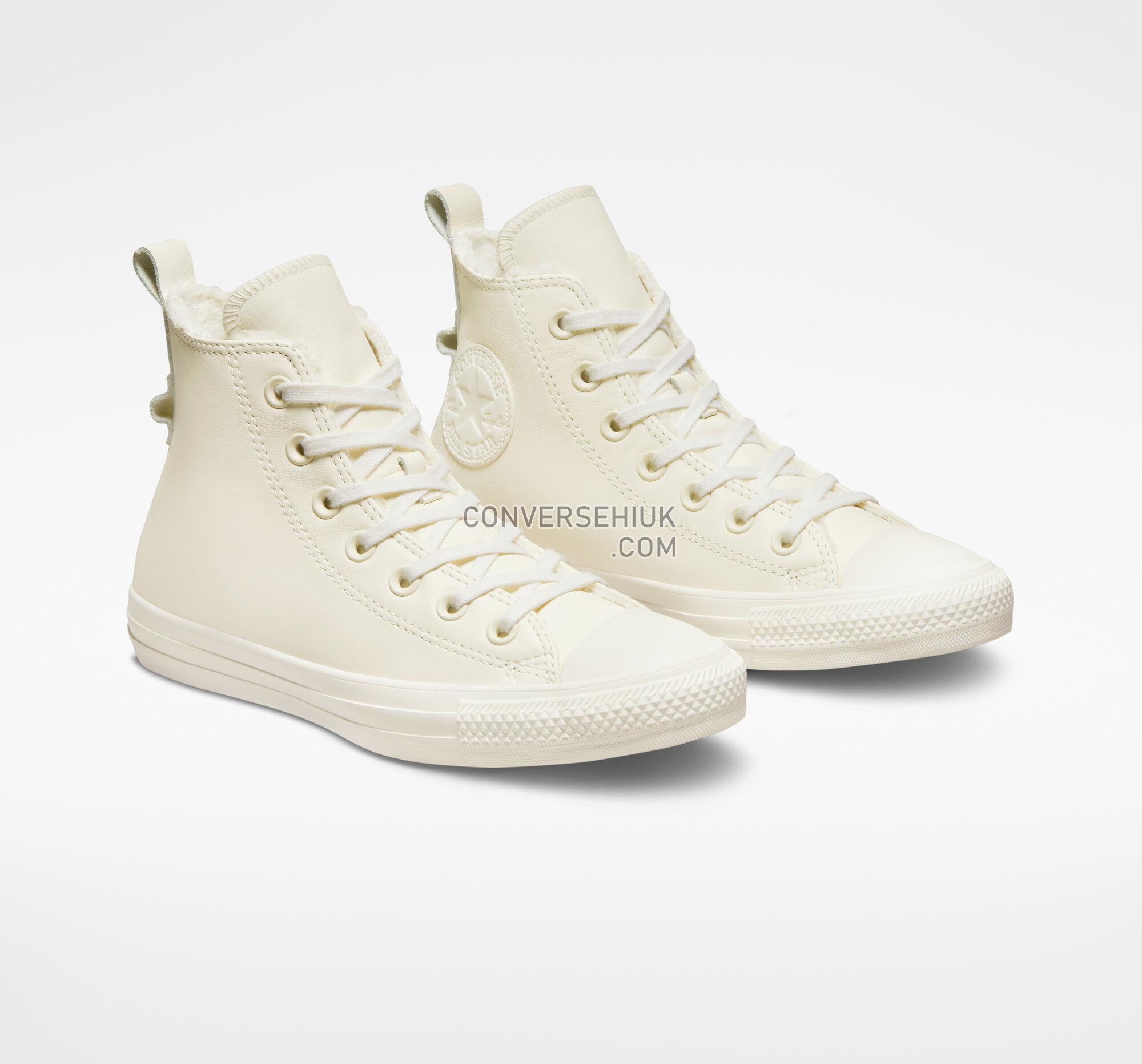 Converse Chuck Taylor All Star Lined Leather Egret/Egret/Egret A04257C Shoes