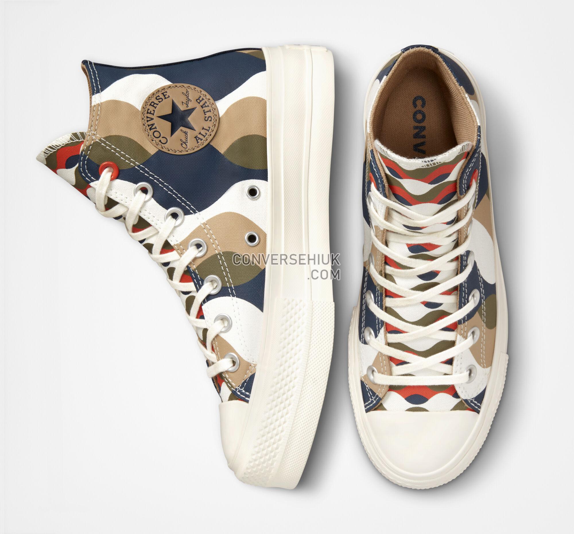 Converse Chuck Taylor All Star Lift Platform Twisted Classics Obsidian/Nomad Khaki/Utility A04301C Shoes