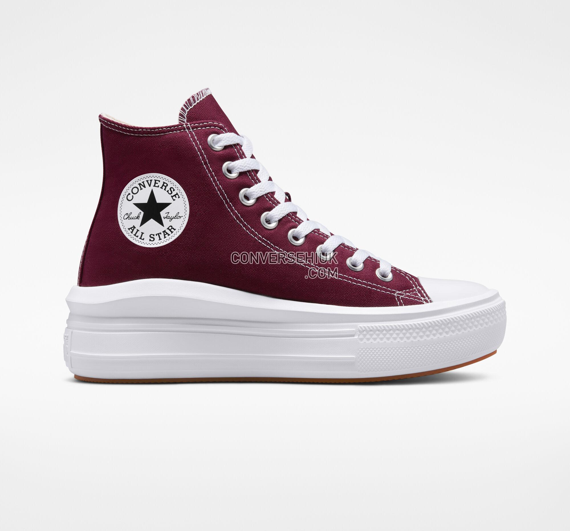 Converse Chuck Taylor All Star Move Platform Seasonal Color Dark Beetroot/White/White A02430C Shoes