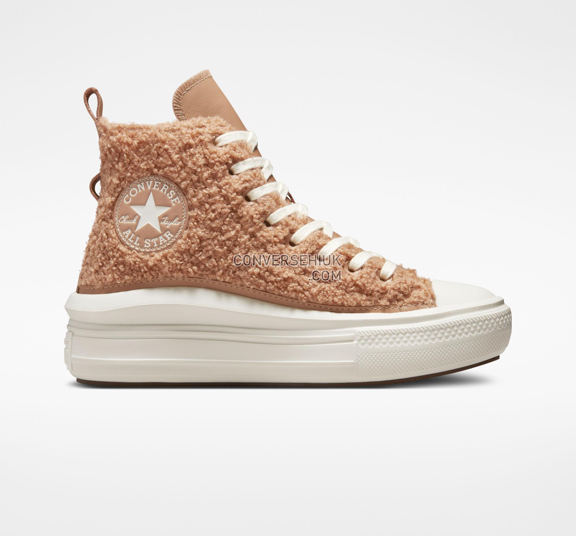 Converse Chuck Taylor All Star Move Platform Sherpa Champagne Tan/Egret/Egret A04259C Shoes