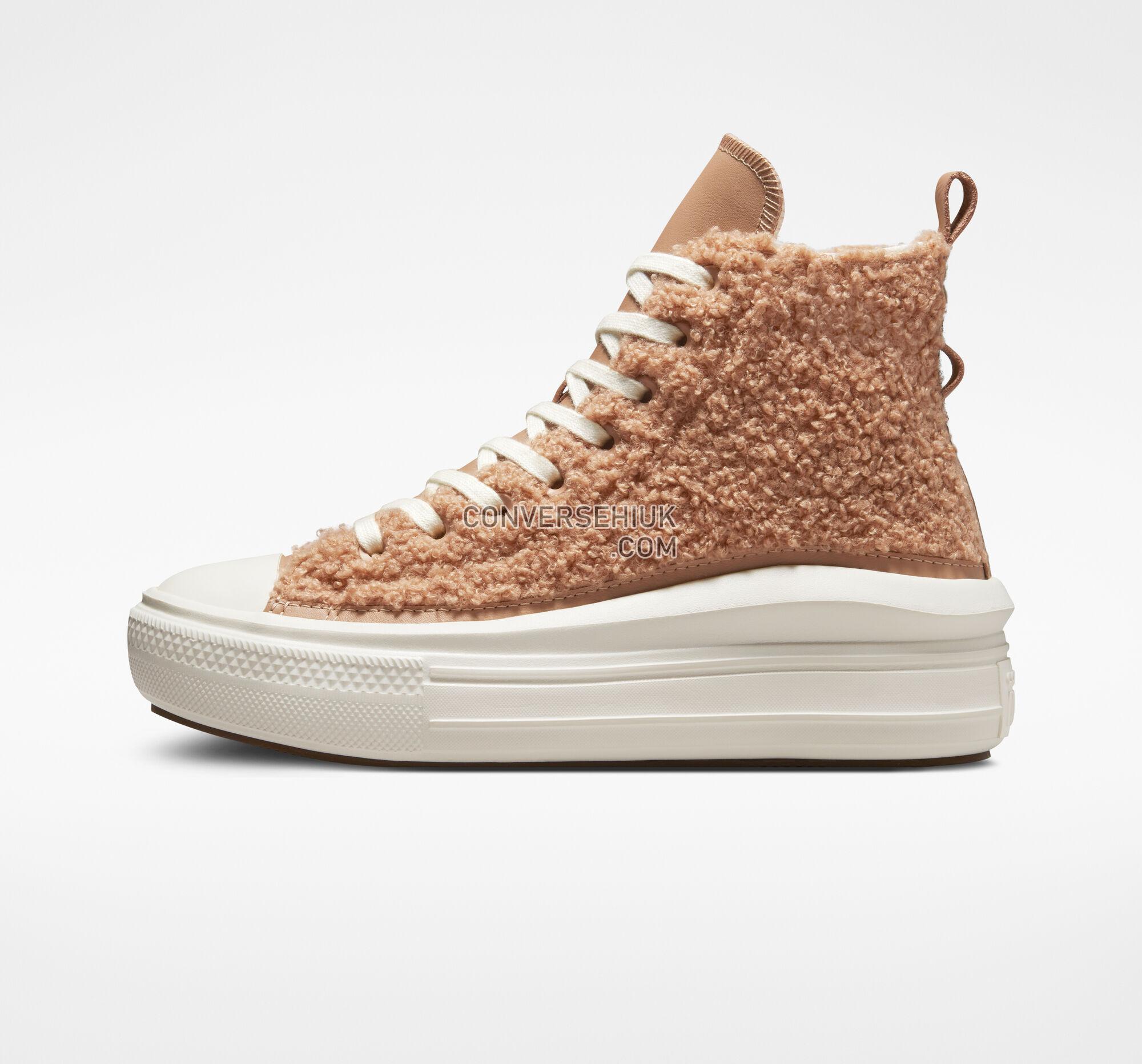 Converse Chuck Taylor All Star Move Platform Sherpa Champagne Tan/Egret/Egret A04259C Shoes