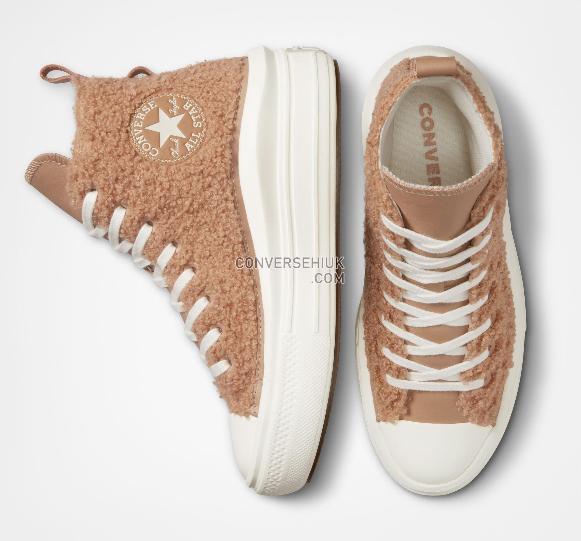 Converse Chuck Taylor All Star Move Platform Sherpa Champagne Tan/Egret/Egret A04259C Shoes