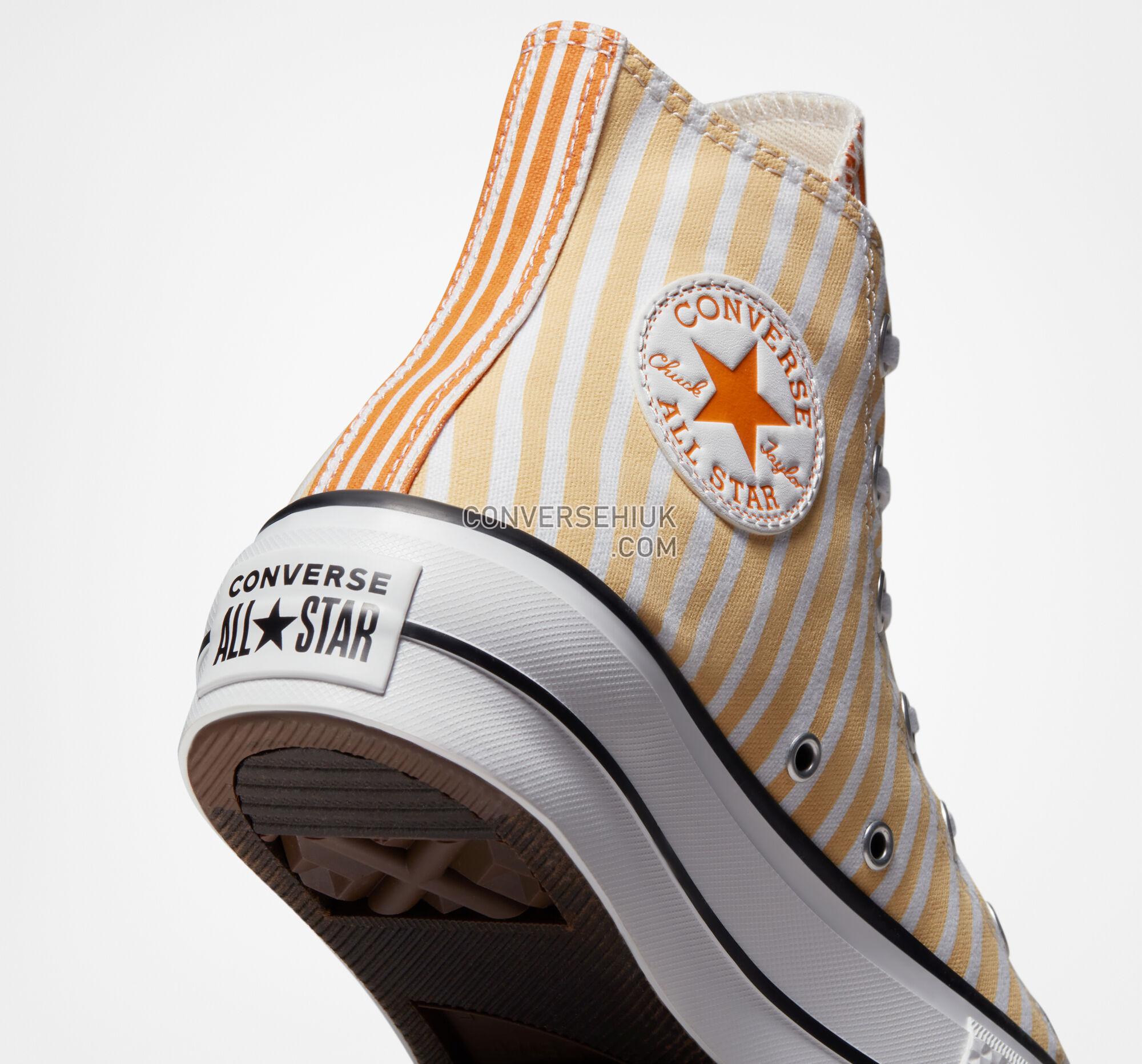 Converse Chuck Taylor All Star Lift Platform Stripes White/Cyber Mango/Light Curry A03298C Shoes