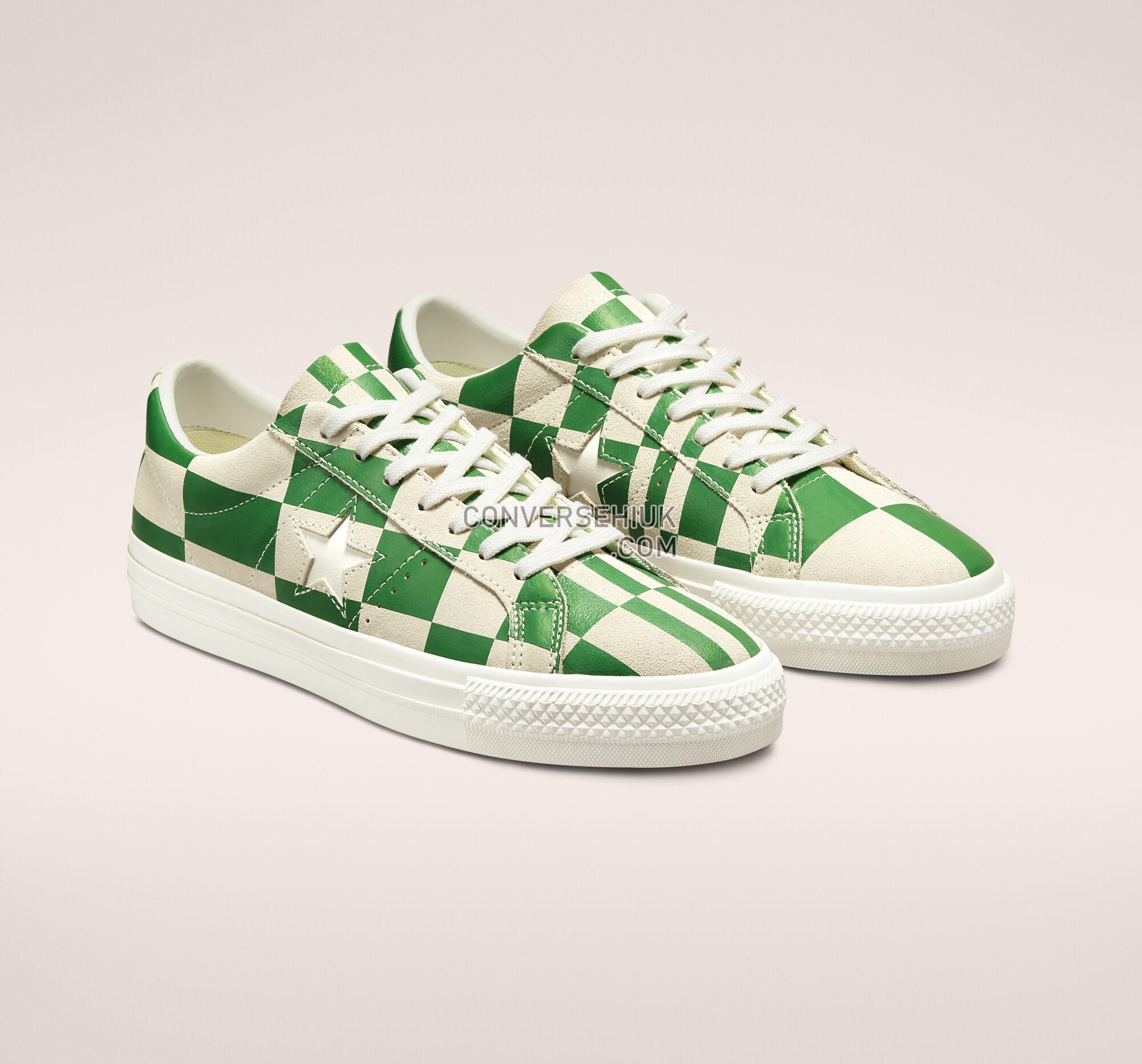 Converse One Star Blocked White/Medium Green/White 172353C Shoes